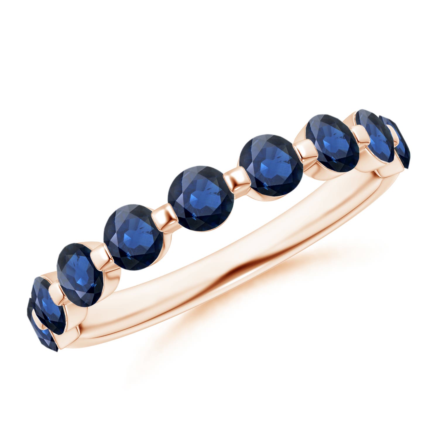 AA - Blue Sapphire / 1.26 CT / 14 KT Rose Gold