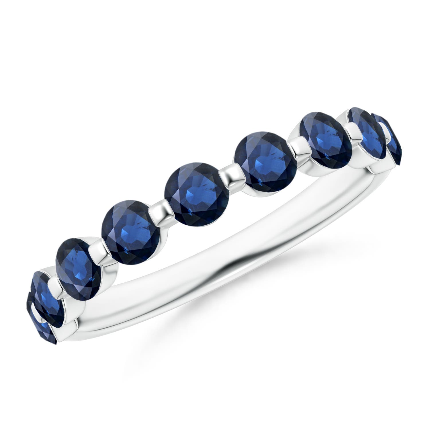 AA - Blue Sapphire / 1.26 CT / 14 KT White Gold