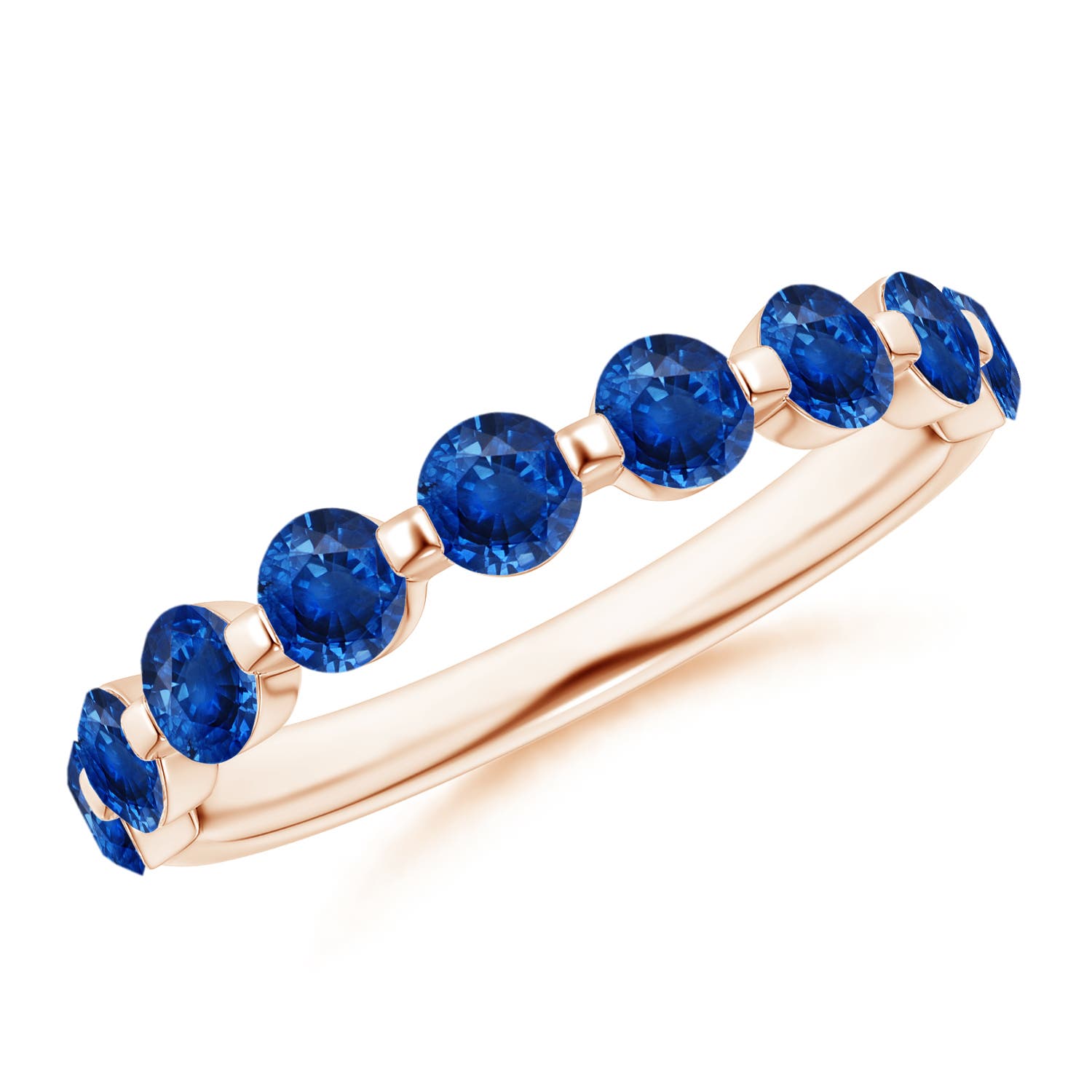 AAA - Blue Sapphire / 1.26 CT / 14 KT Rose Gold