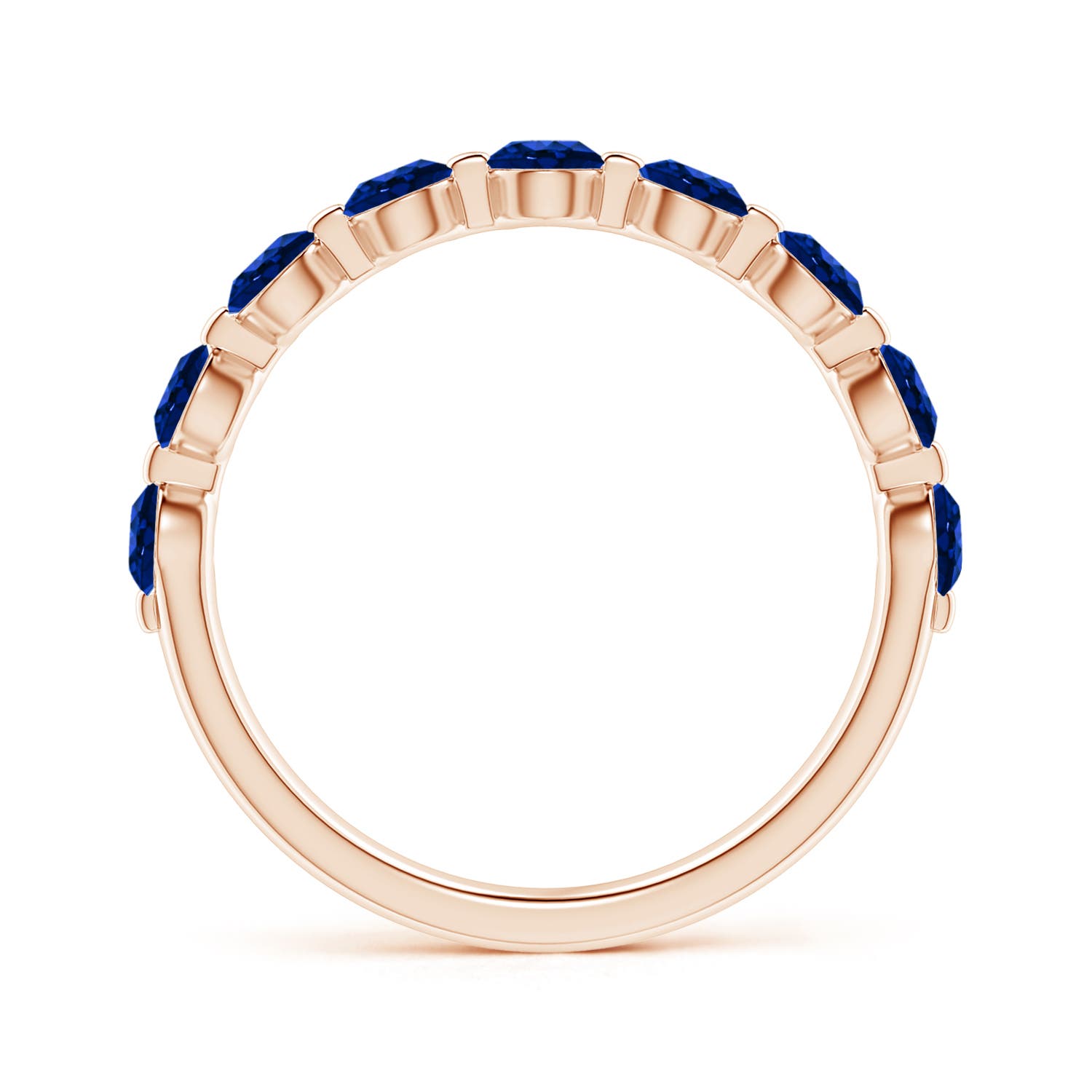 AAAA - Blue Sapphire / 1.26 CT / 14 KT Rose Gold