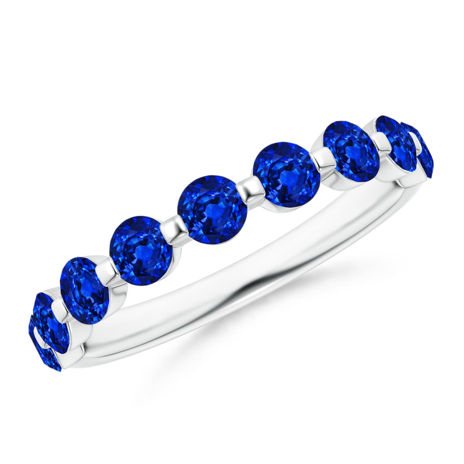 AAAA - Blue Sapphire / 1.26 CT / 14 KT White Gold