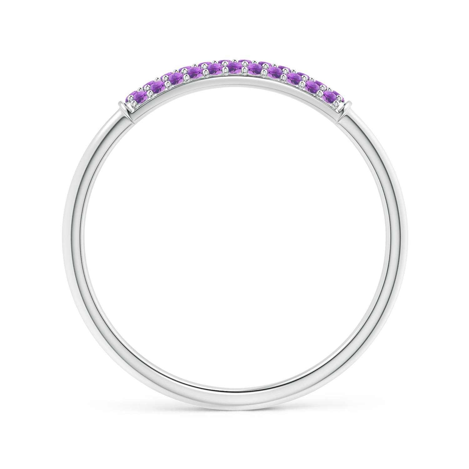 AAA - Amethyst / 0.14 CT / 14 KT White Gold