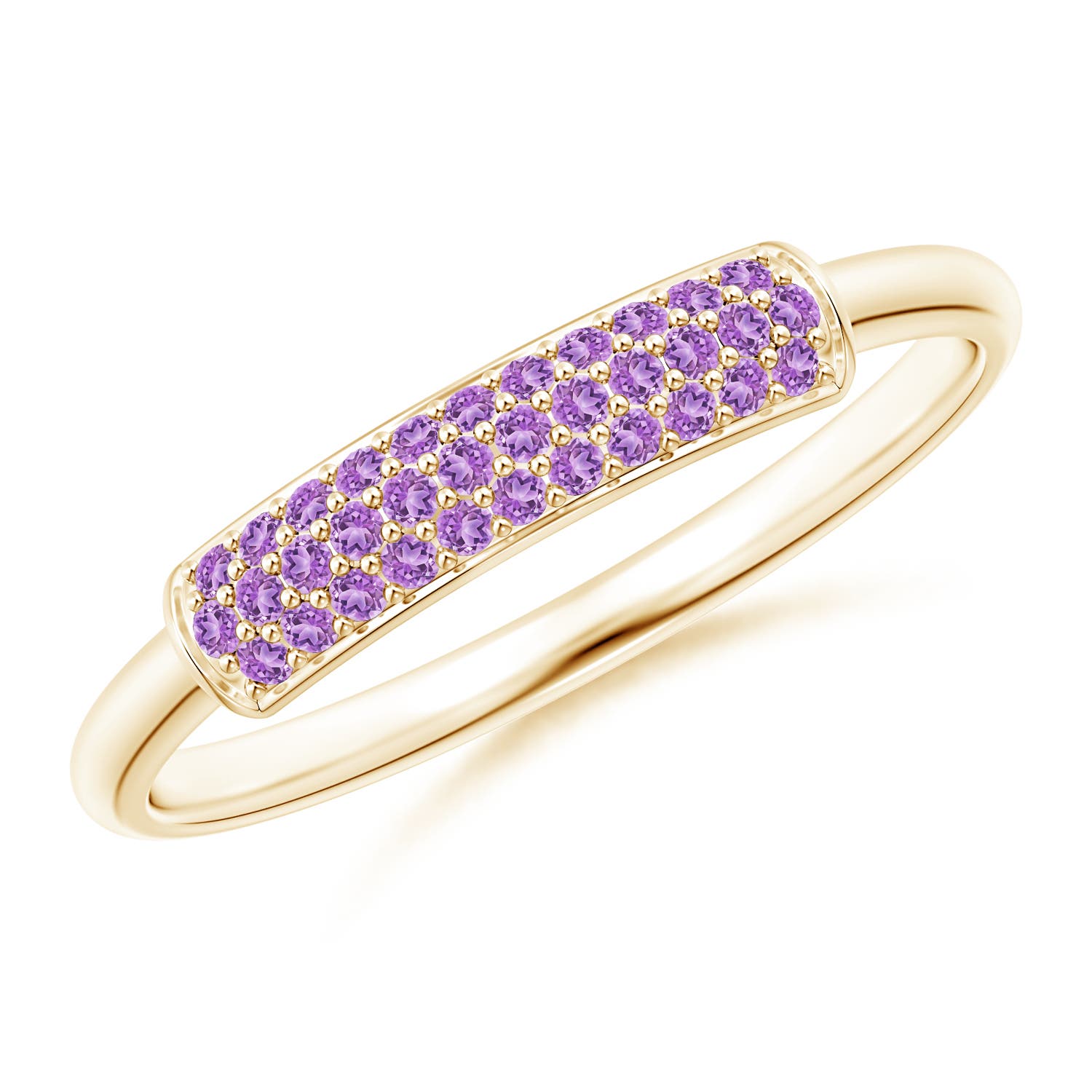 AAA - Amethyst / 0.14 CT / 14 KT Yellow Gold