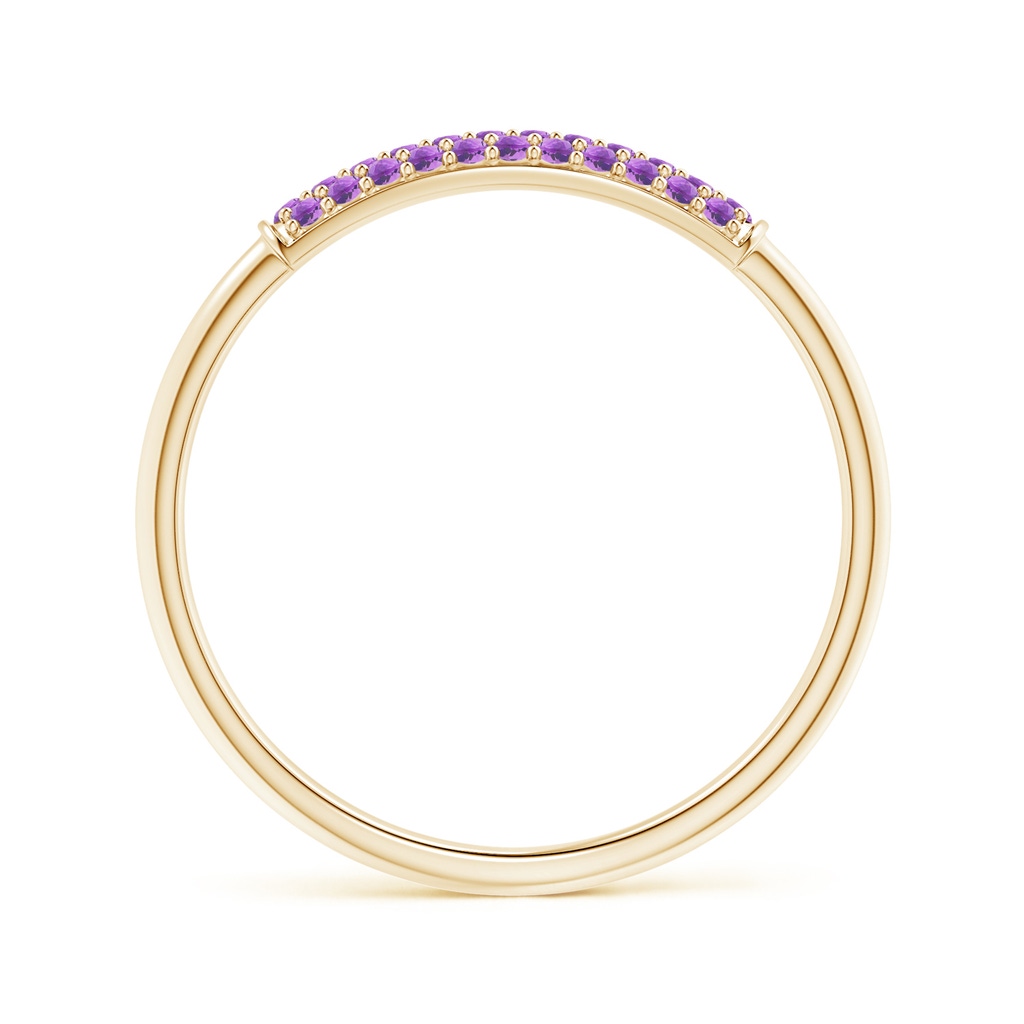 1mm AAA Triple Row Amethyst Dome Wedding Band in Yellow Gold Product Image