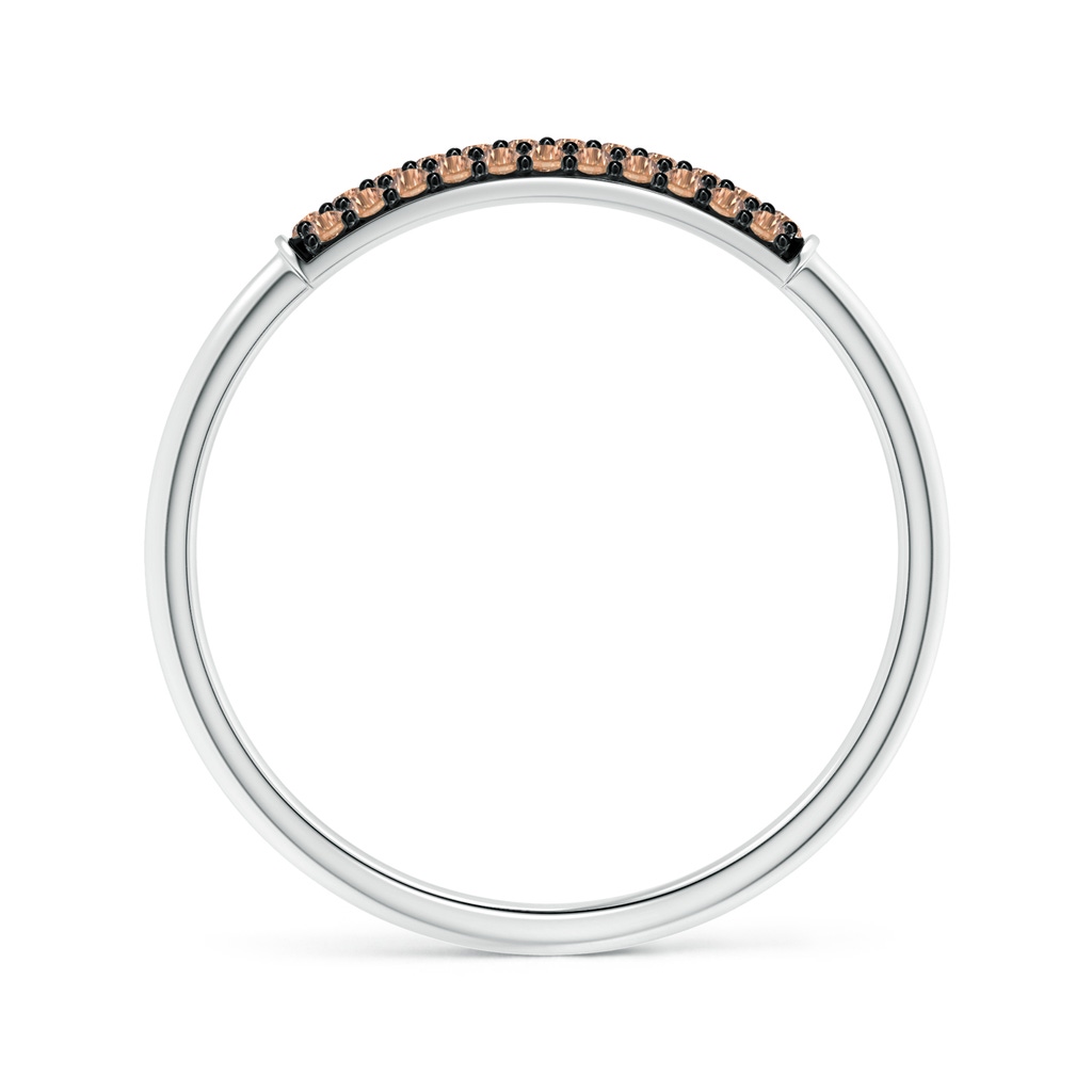1mm AAA Triple Row Coffee Diamond Dome Wedding Band in P950 Platinum - side_1
