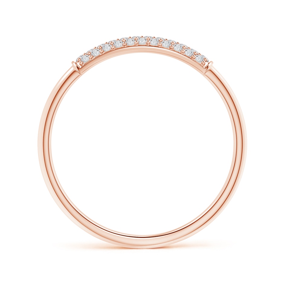1mm HSI2 Triple Row Diamond Dome Wedding Band in Rose Gold side-1