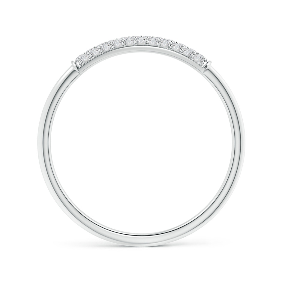 1mm HSI2 Triple Row Diamond Dome Wedding Band in White Gold side-1