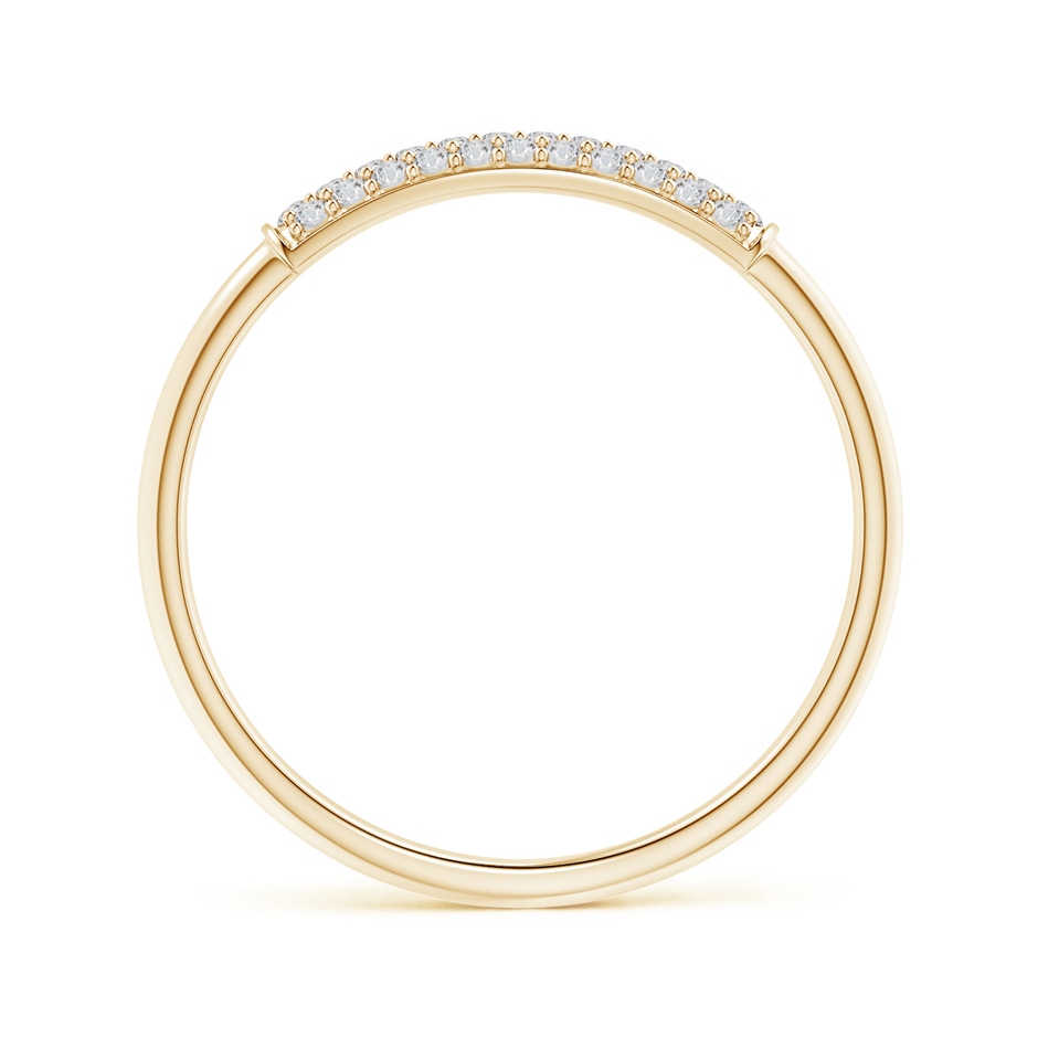 1mm HSI2 Triple Row Diamond Dome Wedding Band in Yellow Gold side-1