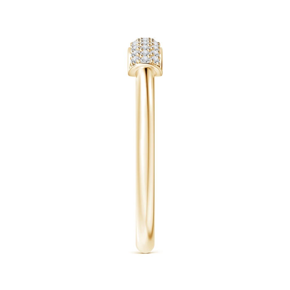 1mm HSI2 Triple Row Diamond Dome Wedding Band in Yellow Gold side-2