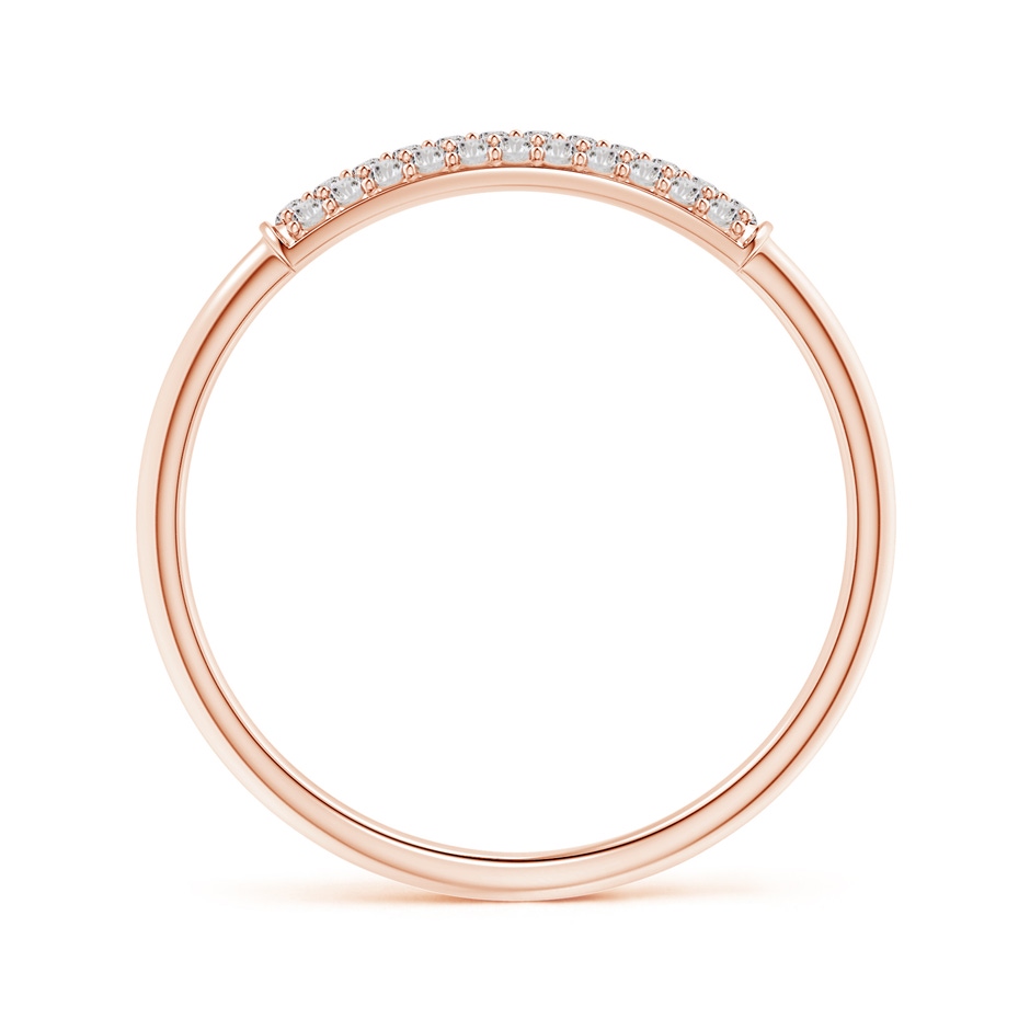 1mm IJI1I2 Triple Row Diamond Dome Wedding Band in Rose Gold side-1