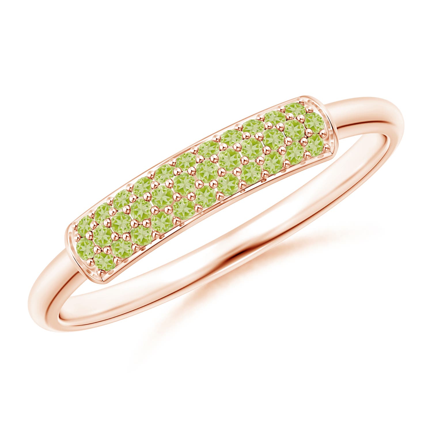 AAA - Peridot / 0.14 CT / 14 KT Rose Gold