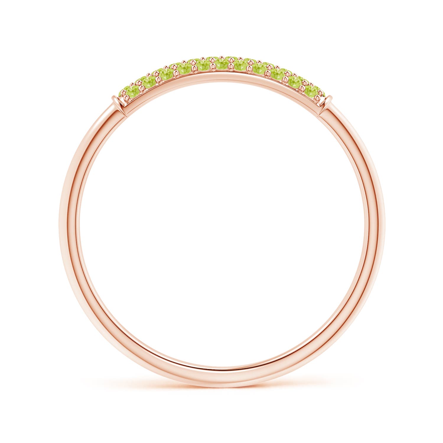 AAA - Peridot / 0.14 CT / 14 KT Rose Gold