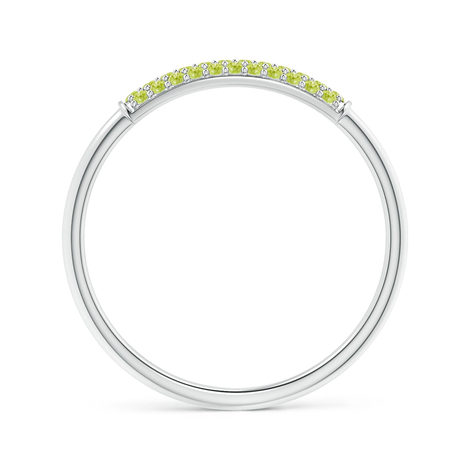 AAA - Peridot / 0.14 CT / 14 KT White Gold