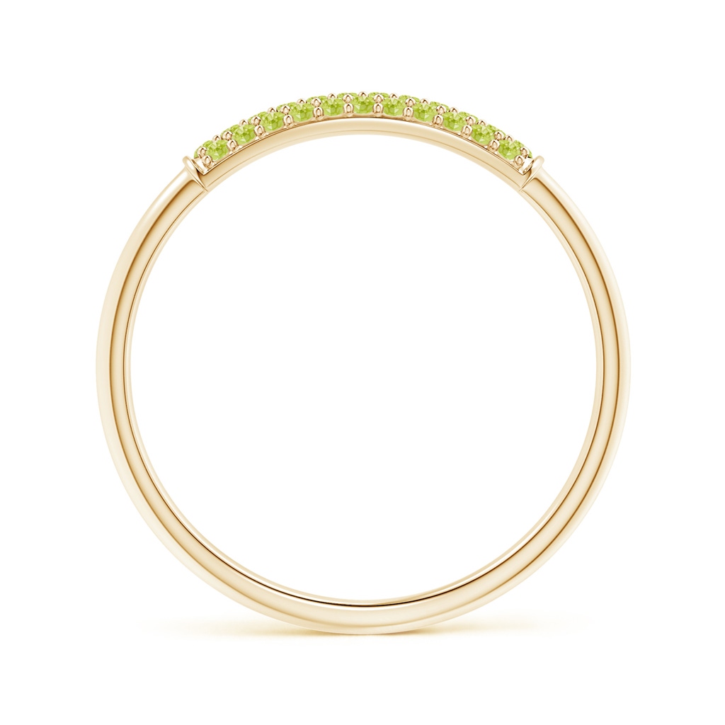 1mm AAA Triple Row Peridot Dome Wedding Band in Yellow Gold Product Image