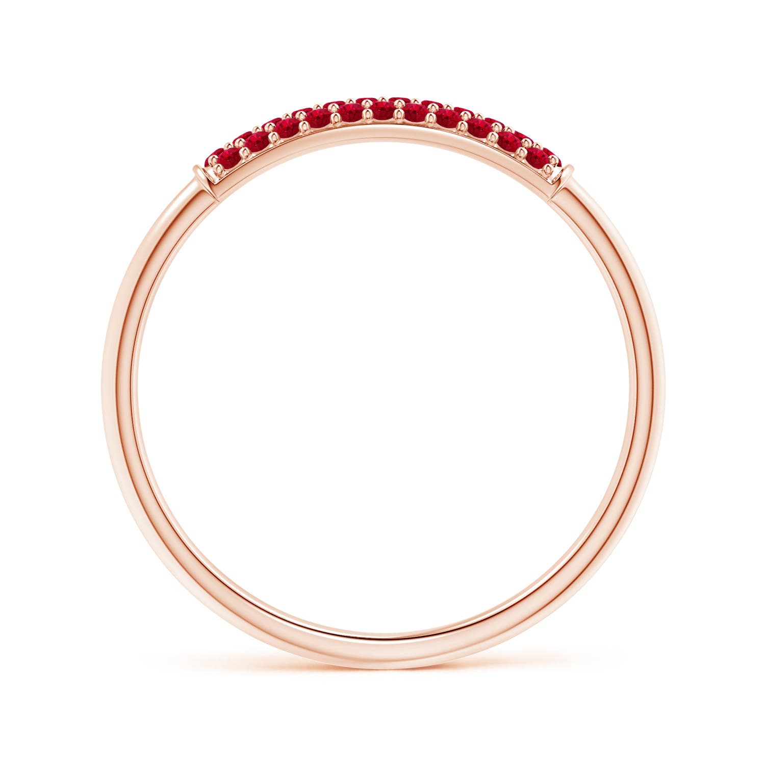 AAA - Ruby / 0.17 CT / 14 KT Rose Gold