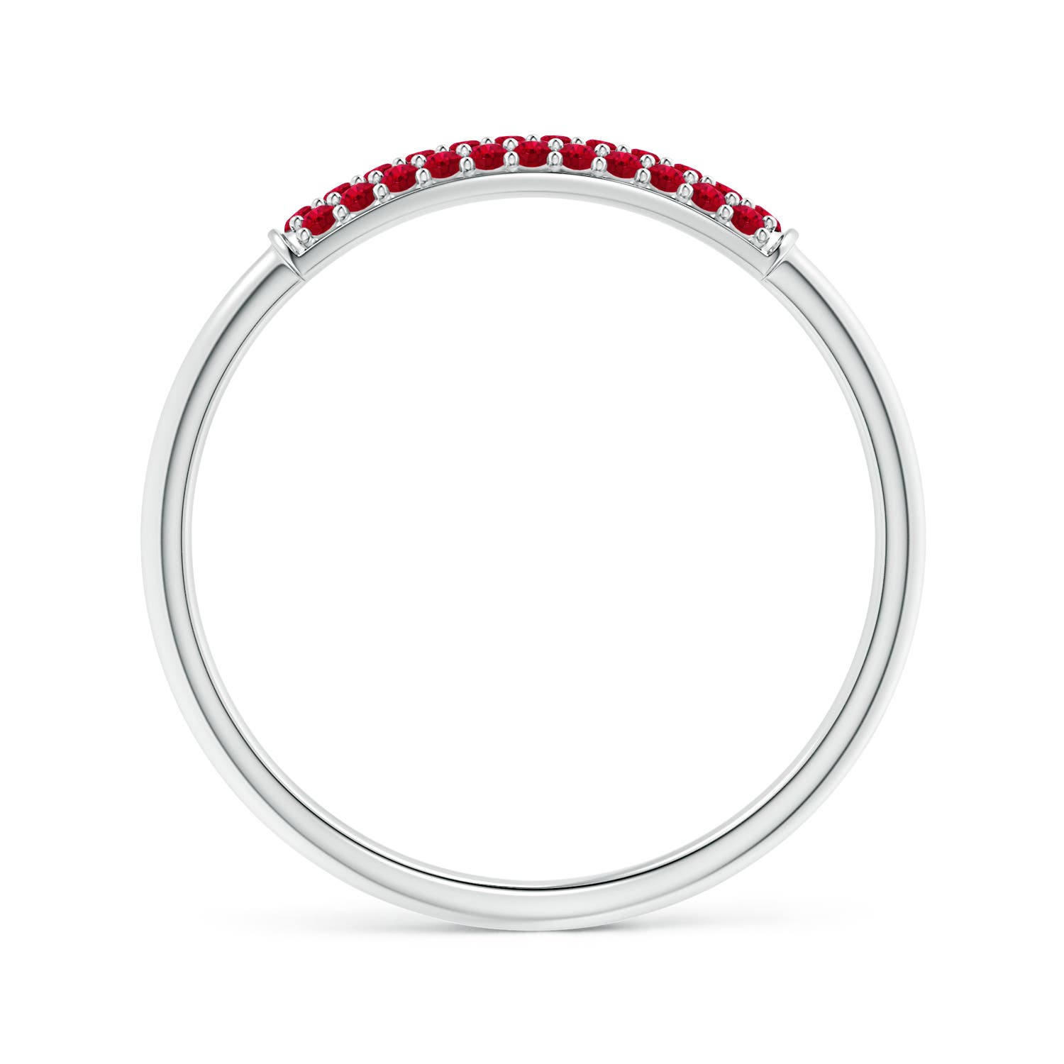 AAA - Ruby / 0.17 CT / 14 KT White Gold