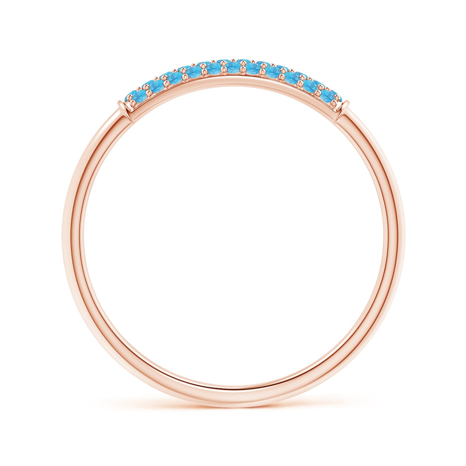 AAA - Swiss Blue Topaz / 0.17 CT / 14 KT Rose Gold