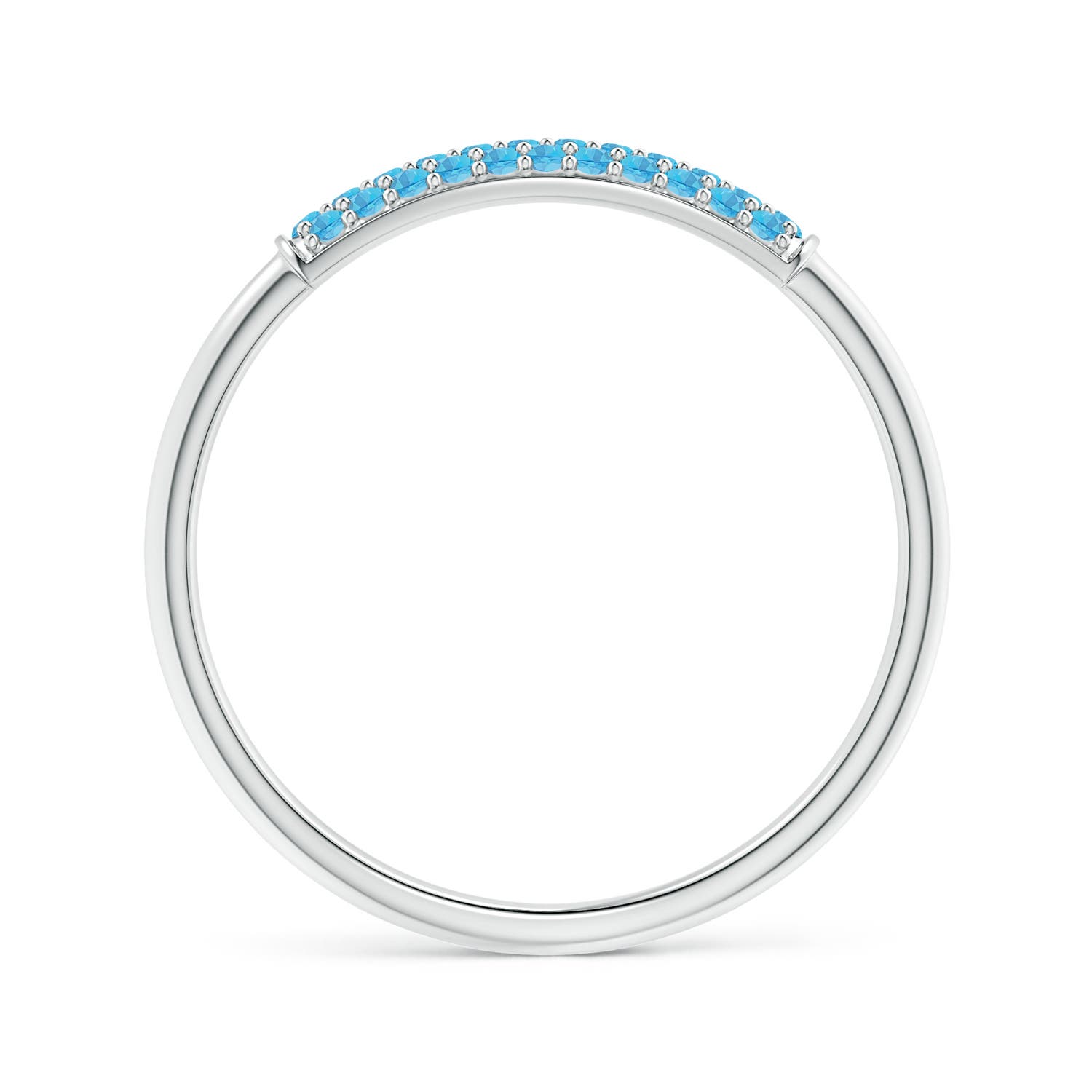 AAA - Swiss Blue Topaz / 0.17 CT / 14 KT White Gold