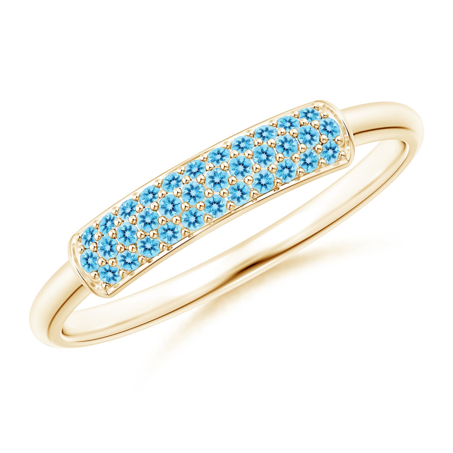 AAA - Swiss Blue Topaz / 0.17 CT / 14 KT Yellow Gold