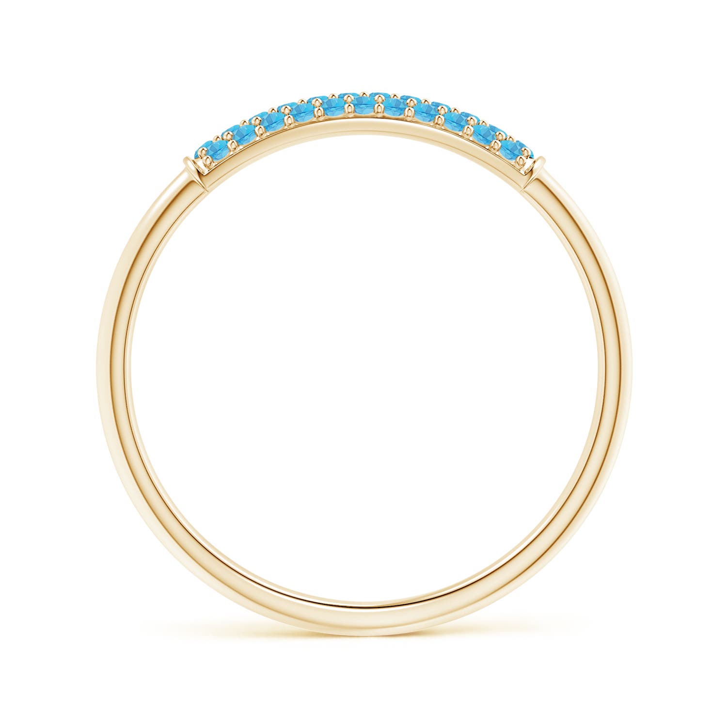 AAA - Swiss Blue Topaz / 0.17 CT / 14 KT Yellow Gold