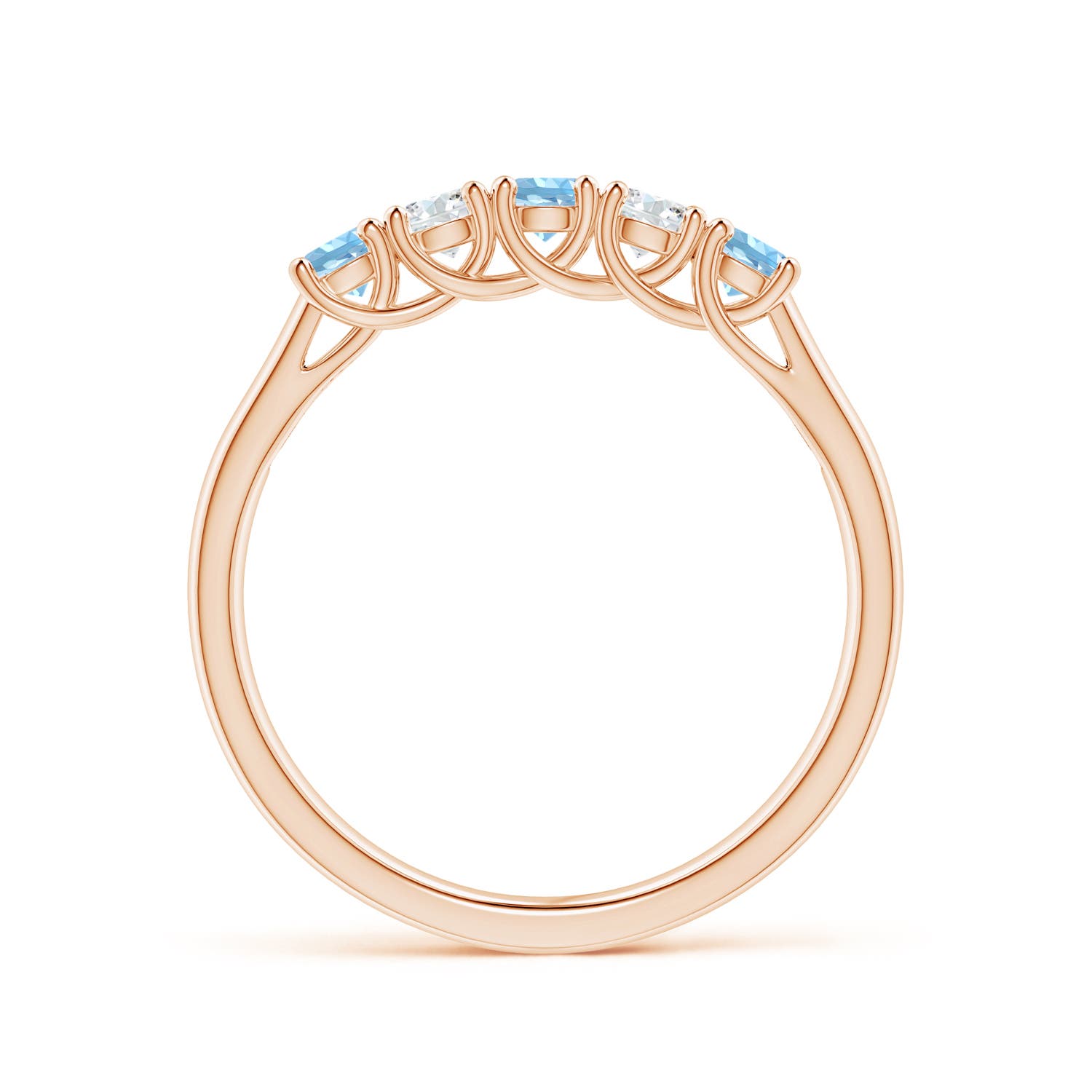 AAAA - Aquamarine / 0.41 CT / 14 KT Rose Gold