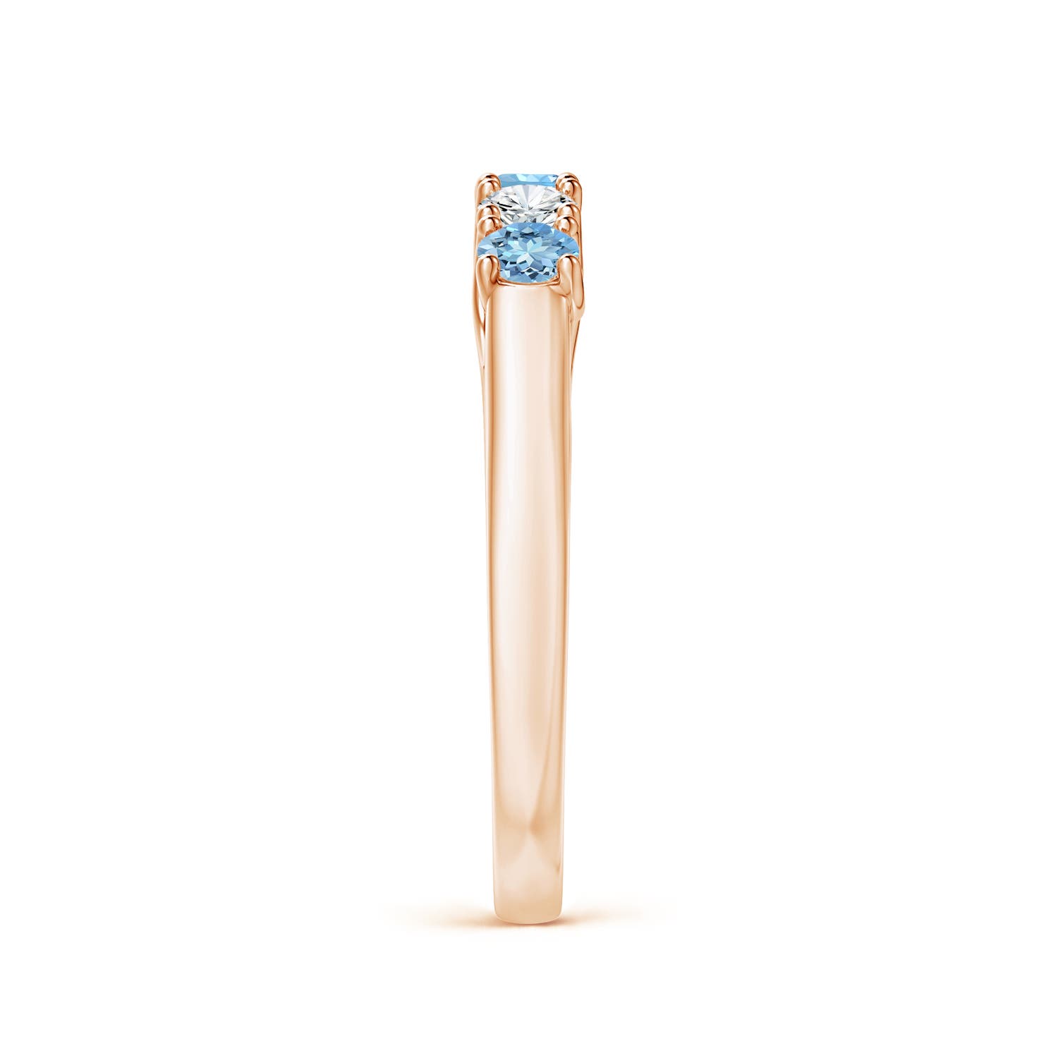 AAAA - Aquamarine / 0.41 CT / 14 KT Rose Gold