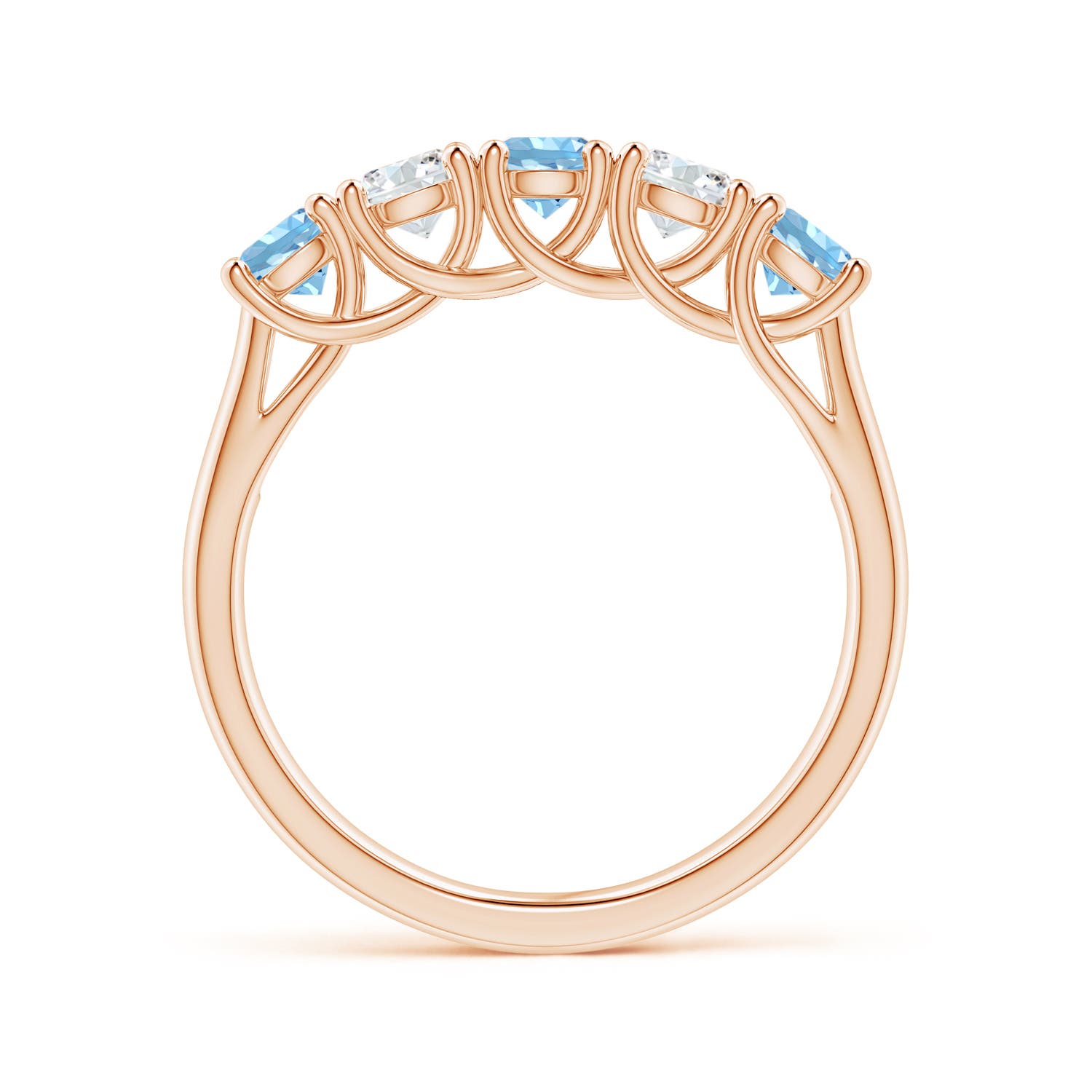 AAAA - Aquamarine / 0.94 CT / 14 KT Rose Gold