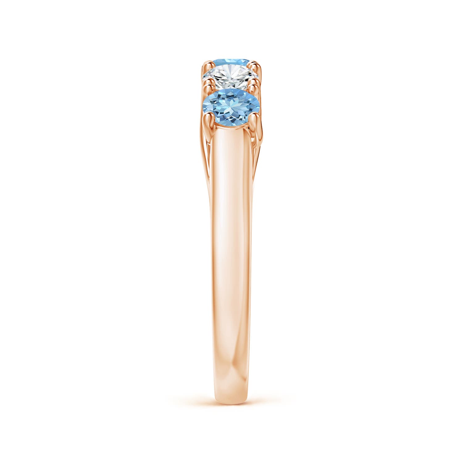 AAAA - Aquamarine / 0.94 CT / 14 KT Rose Gold