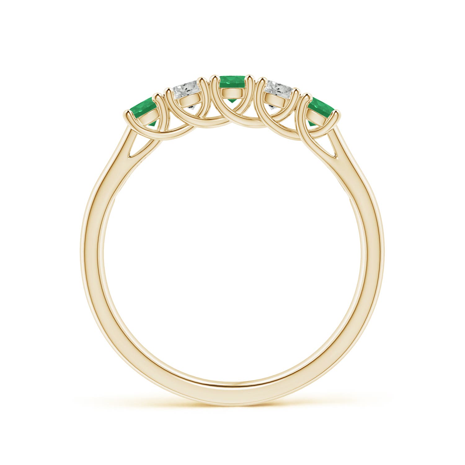 A - Emerald / 0.44 CT / 14 KT Yellow Gold