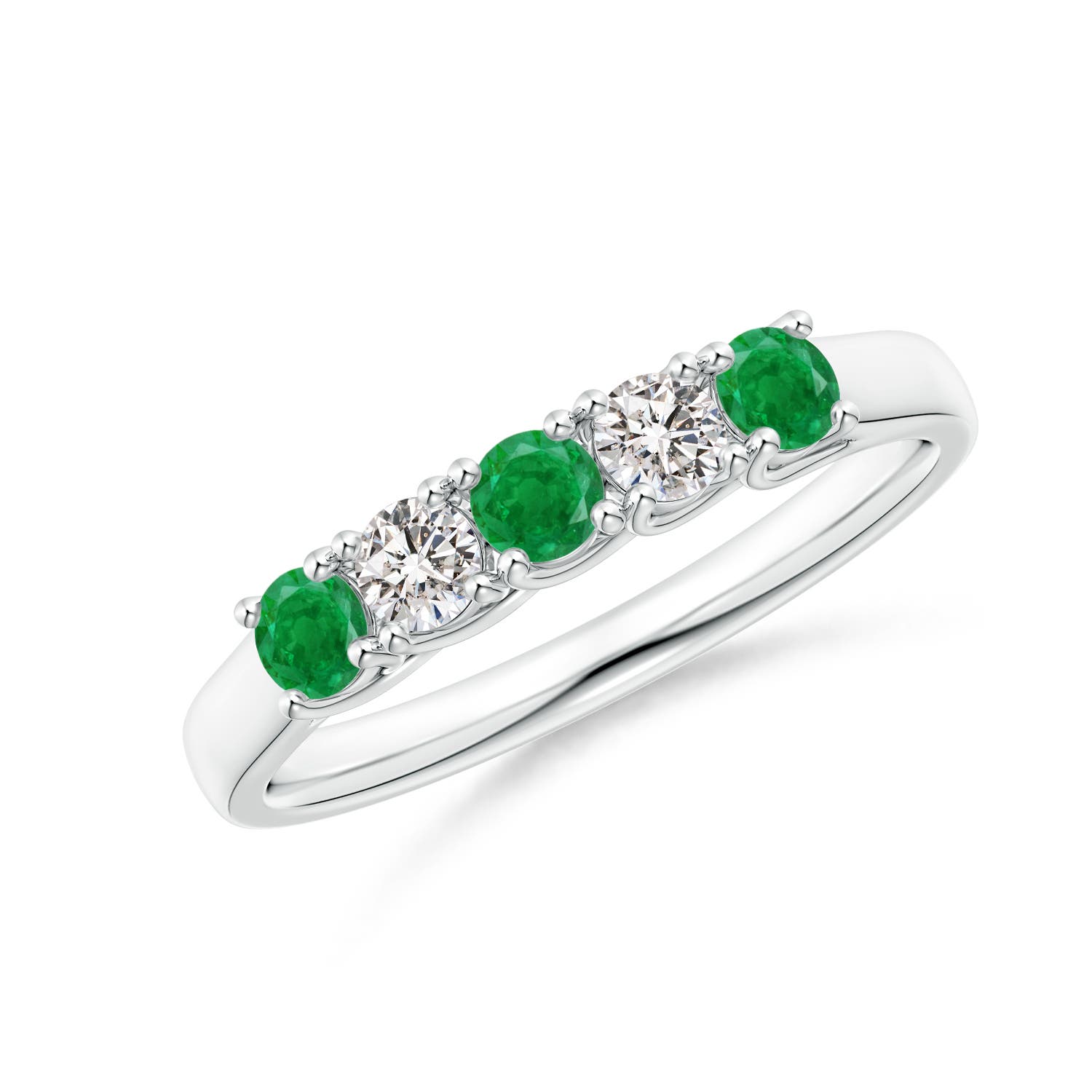 AA - Emerald / 0.44 CT / 14 KT White Gold