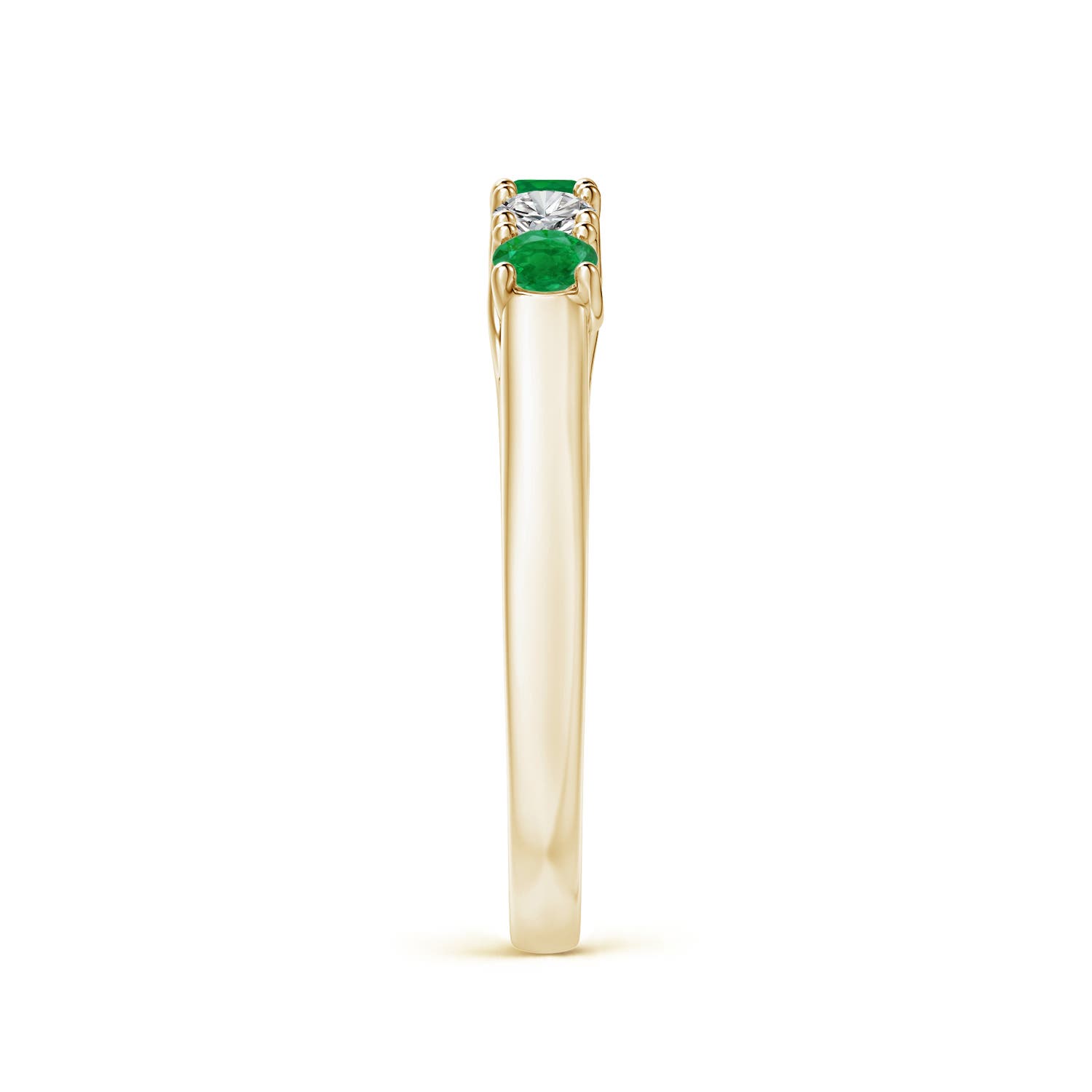 AA - Emerald / 0.44 CT / 14 KT Yellow Gold