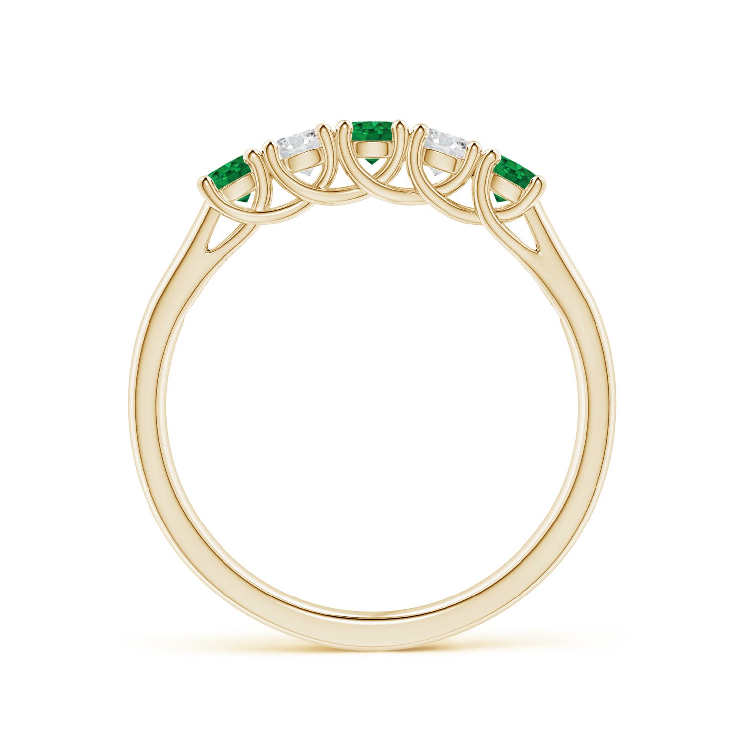 AAA - Emerald / 0.44 CT / 14 KT Yellow Gold