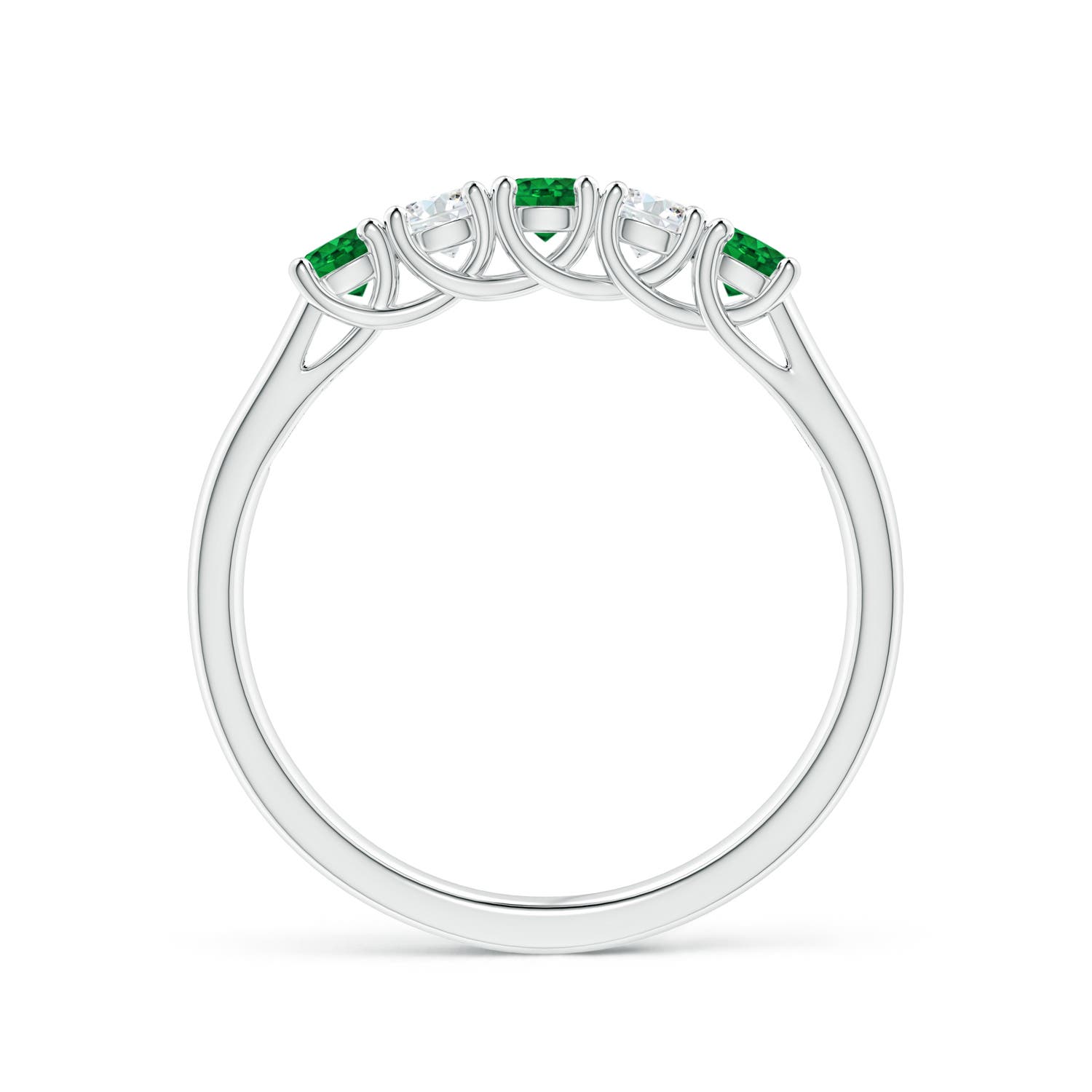 AAAA - Emerald / 0.44 CT / 14 KT White Gold