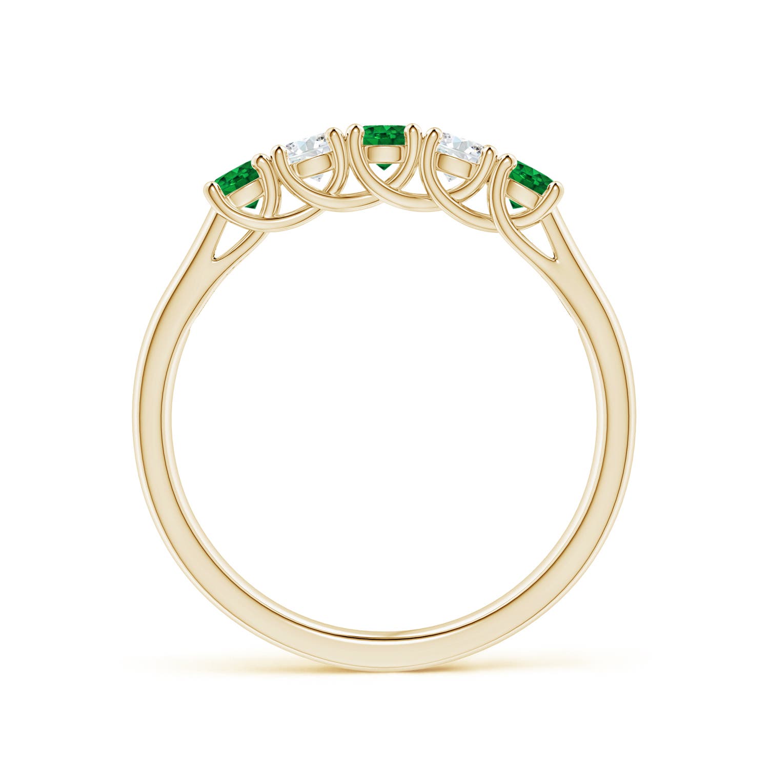 AAAA - Emerald / 0.44 CT / 14 KT Yellow Gold