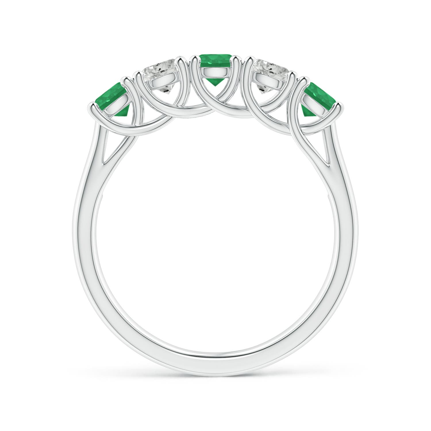 A - Emerald / 1 CT / 14 KT White Gold