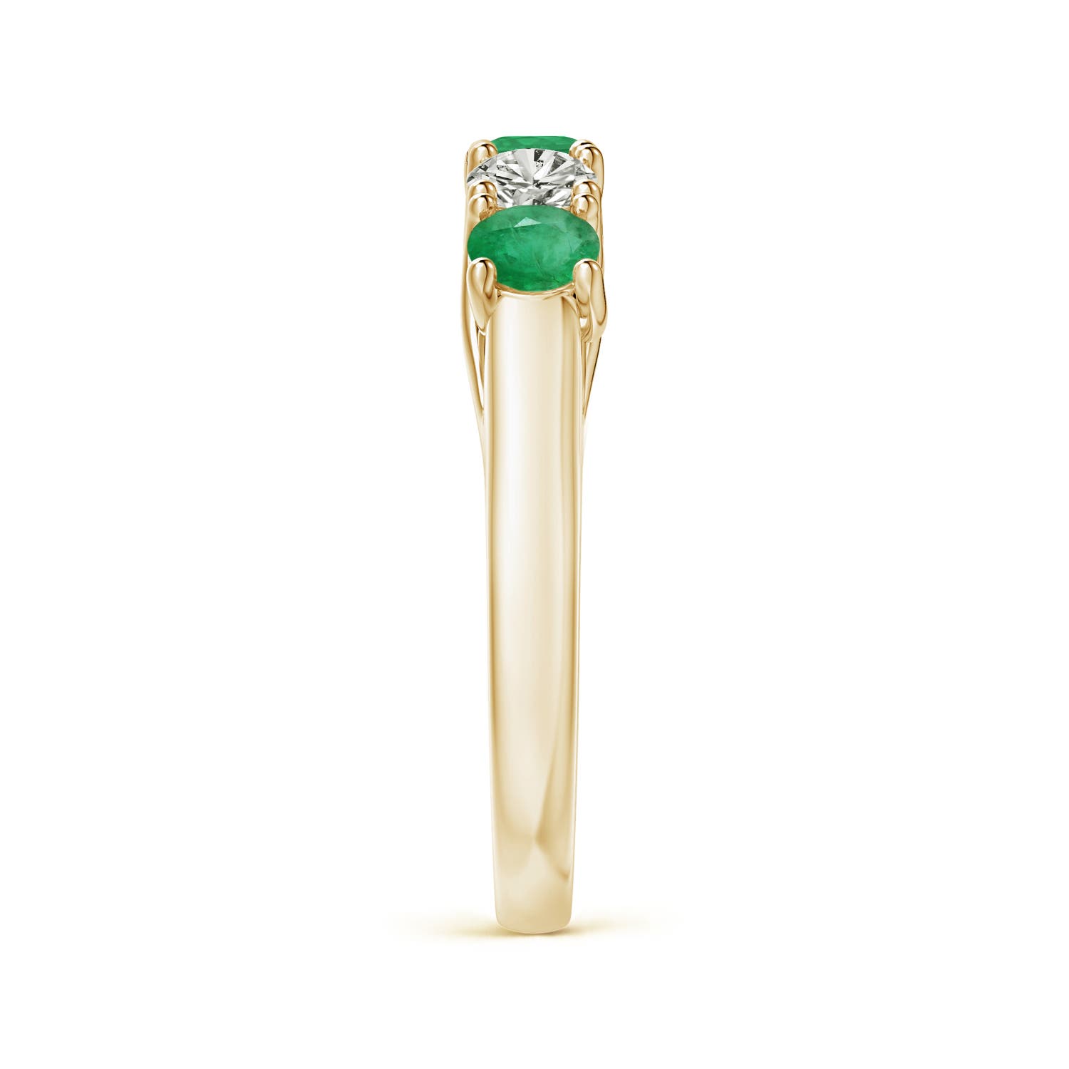 A - Emerald / 1 CT / 14 KT Yellow Gold