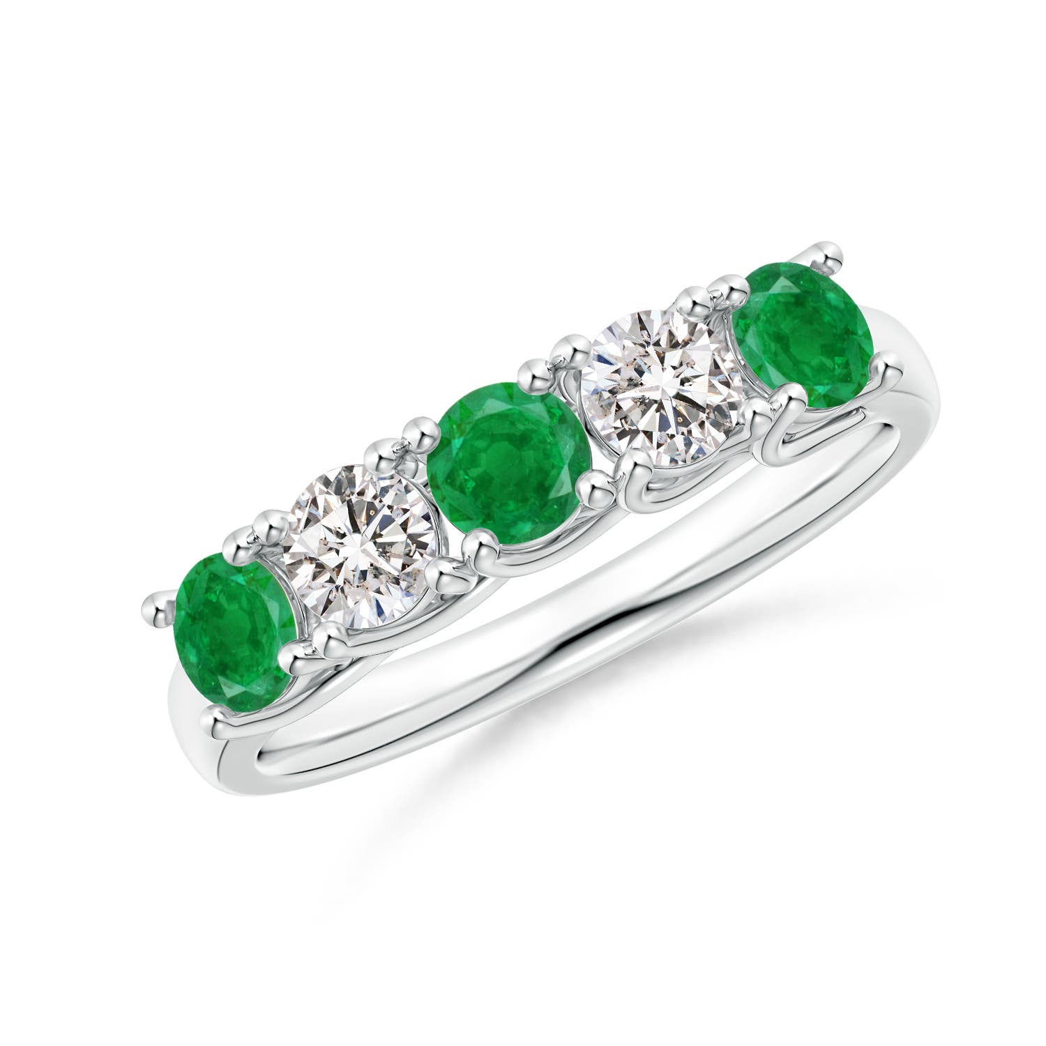 AA - Emerald / 1 CT / 14 KT White Gold