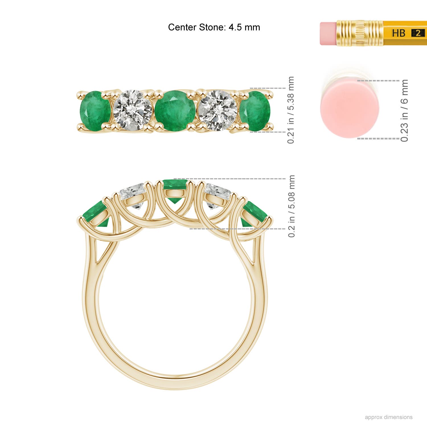 A - Emerald / 1.69 CT / 14 KT Yellow Gold