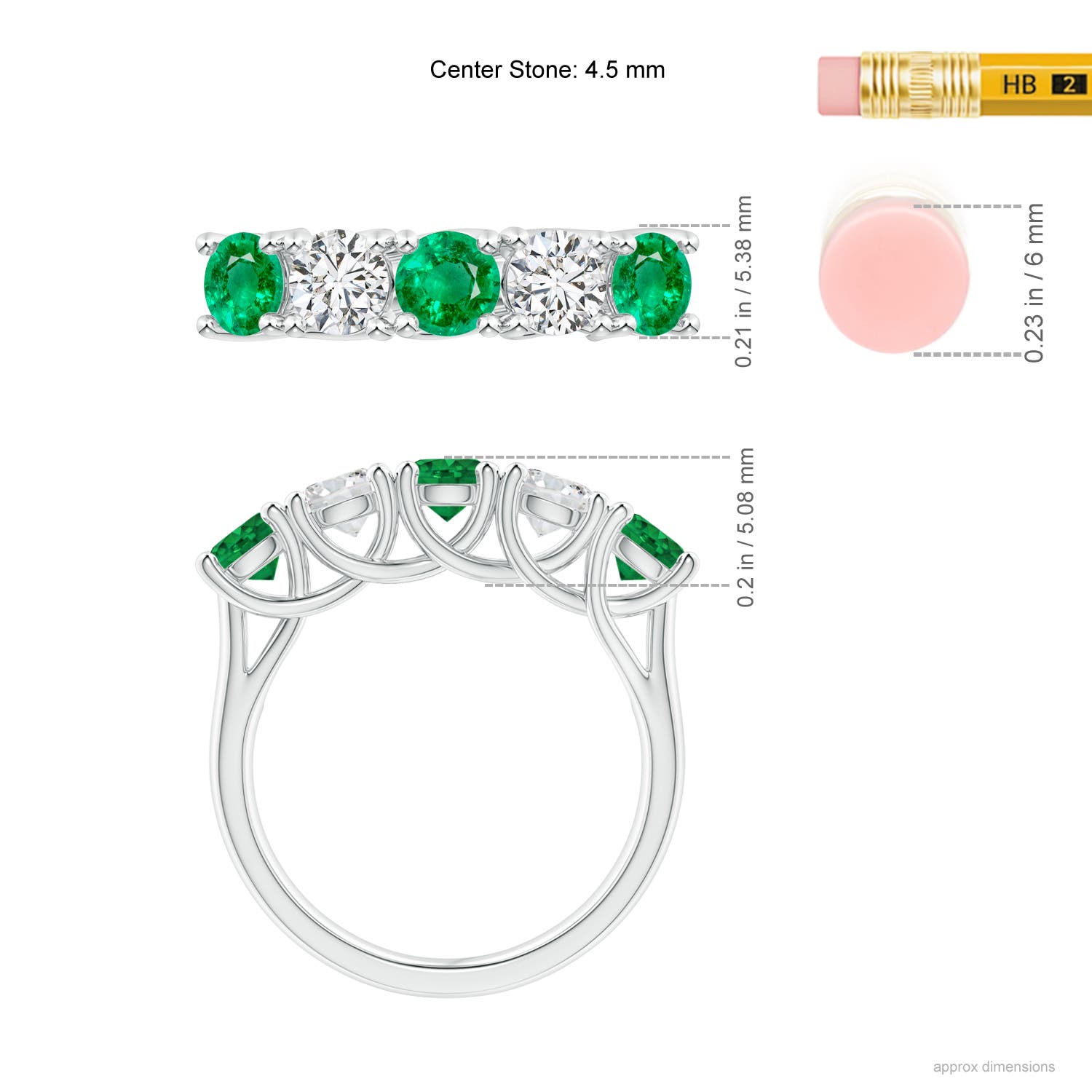 AAA - Emerald / 1.69 CT / 14 KT White Gold