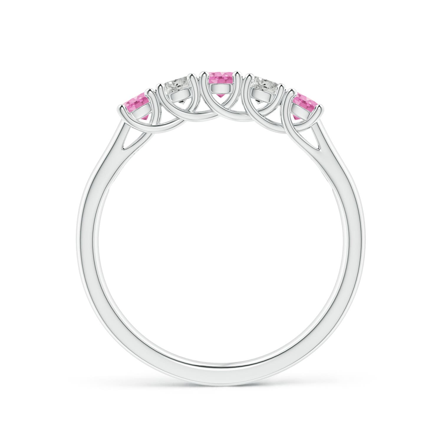 A - Pink Sapphire / 0.5 CT / 14 KT White Gold