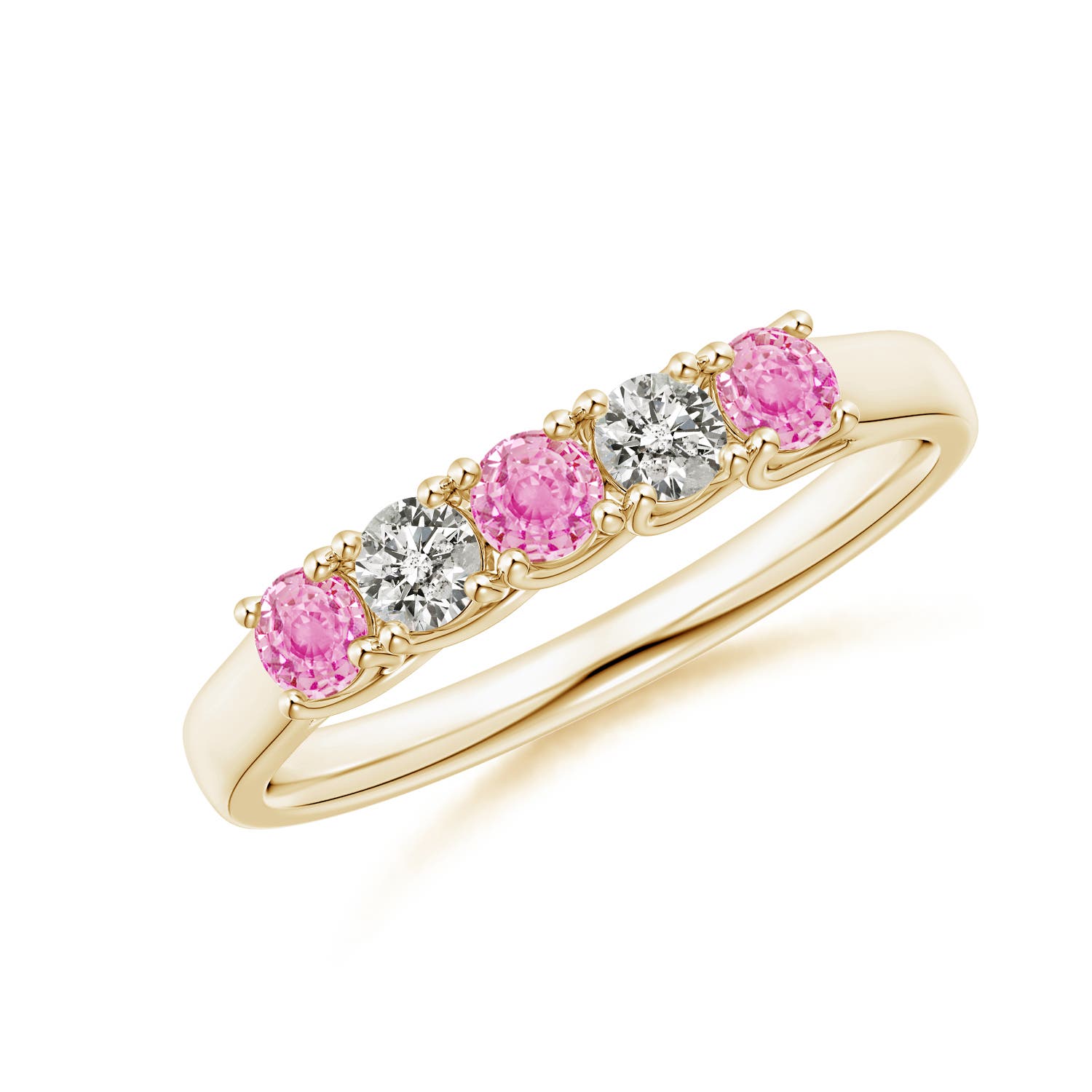 A - Pink Sapphire / 0.5 CT / 14 KT Yellow Gold