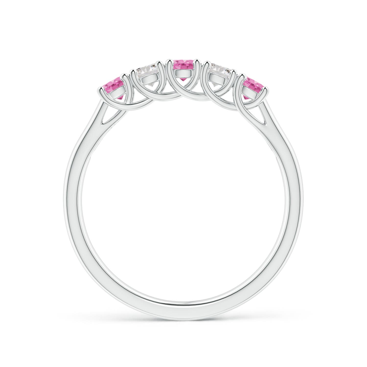 AA - Pink Sapphire / 0.5 CT / 14 KT White Gold