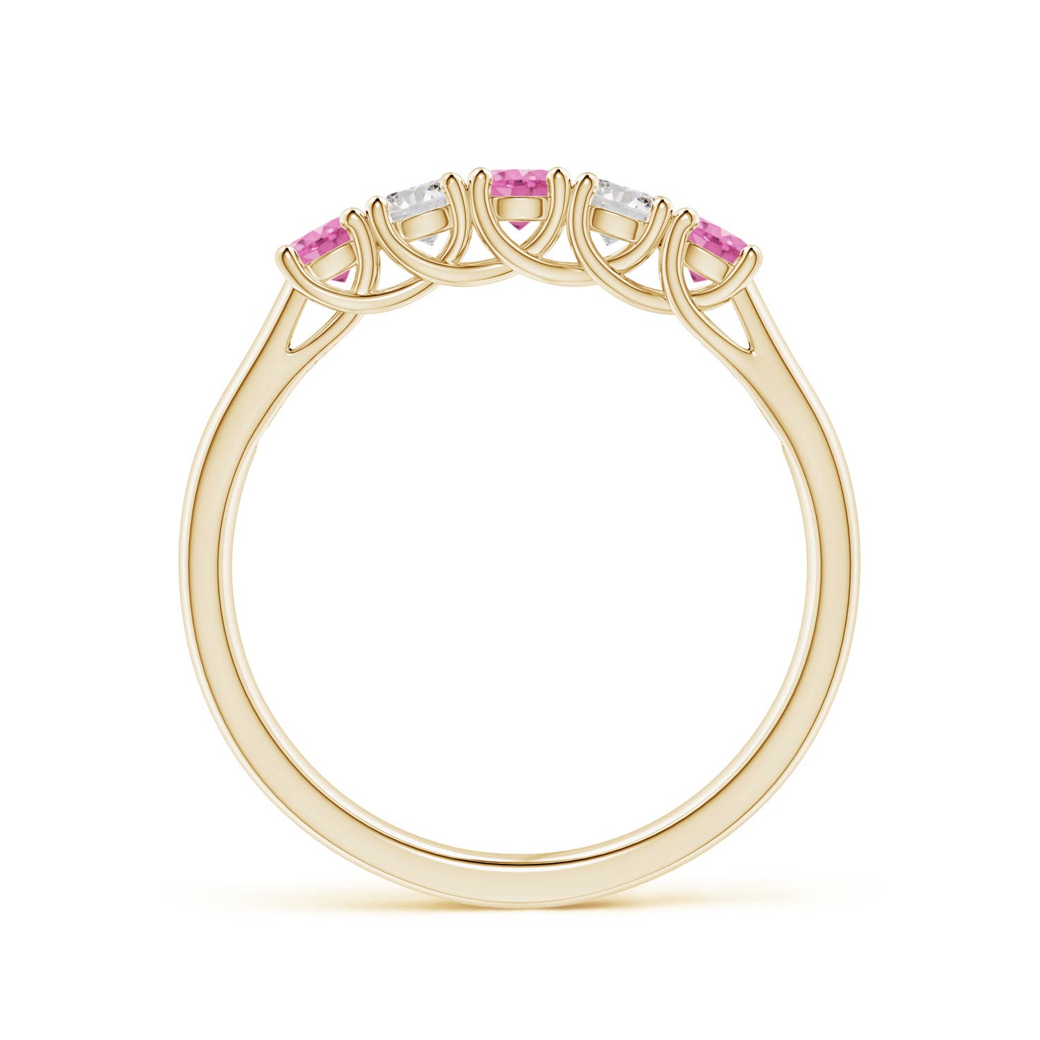 AA - Pink Sapphire / 0.5 CT / 14 KT Yellow Gold