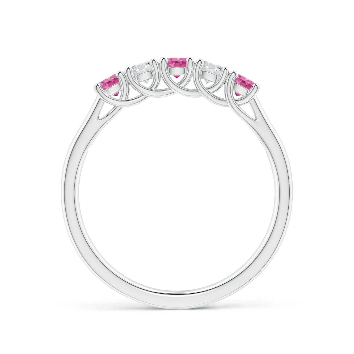 AAA - Pink Sapphire / 0.5 CT / 14 KT White Gold