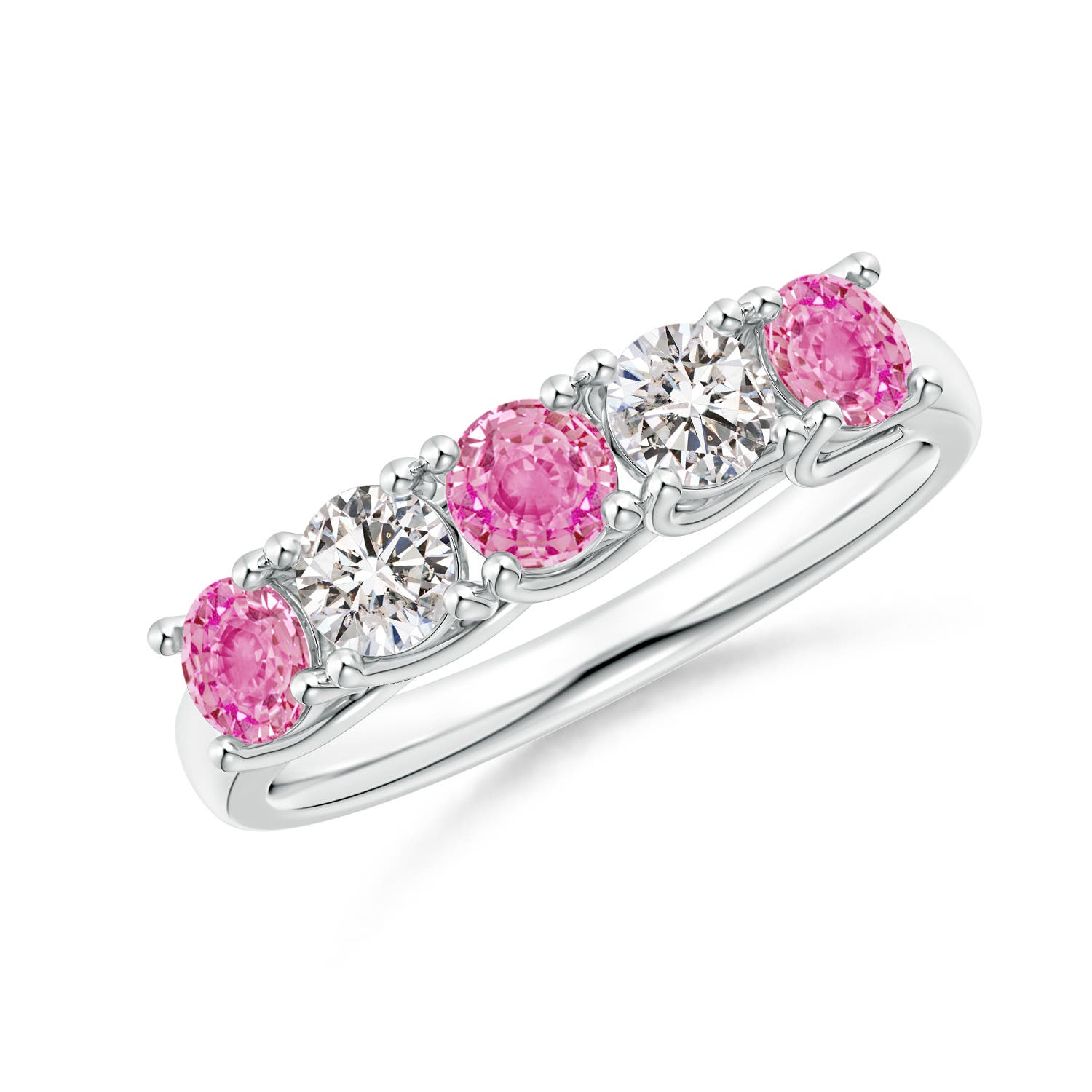 AA - Pink Sapphire / 1.21 CT / 14 KT White Gold