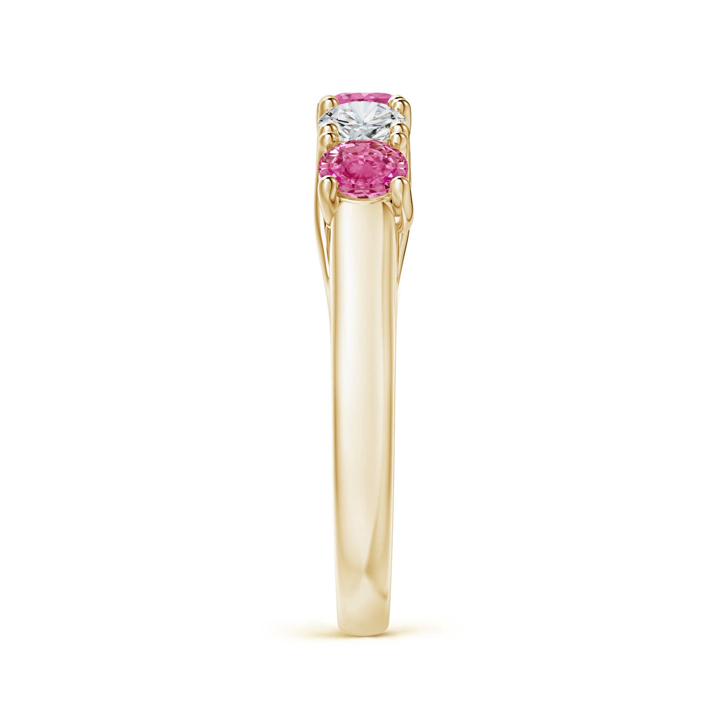 AAA - Pink Sapphire / 1.21 CT / 14 KT Yellow Gold