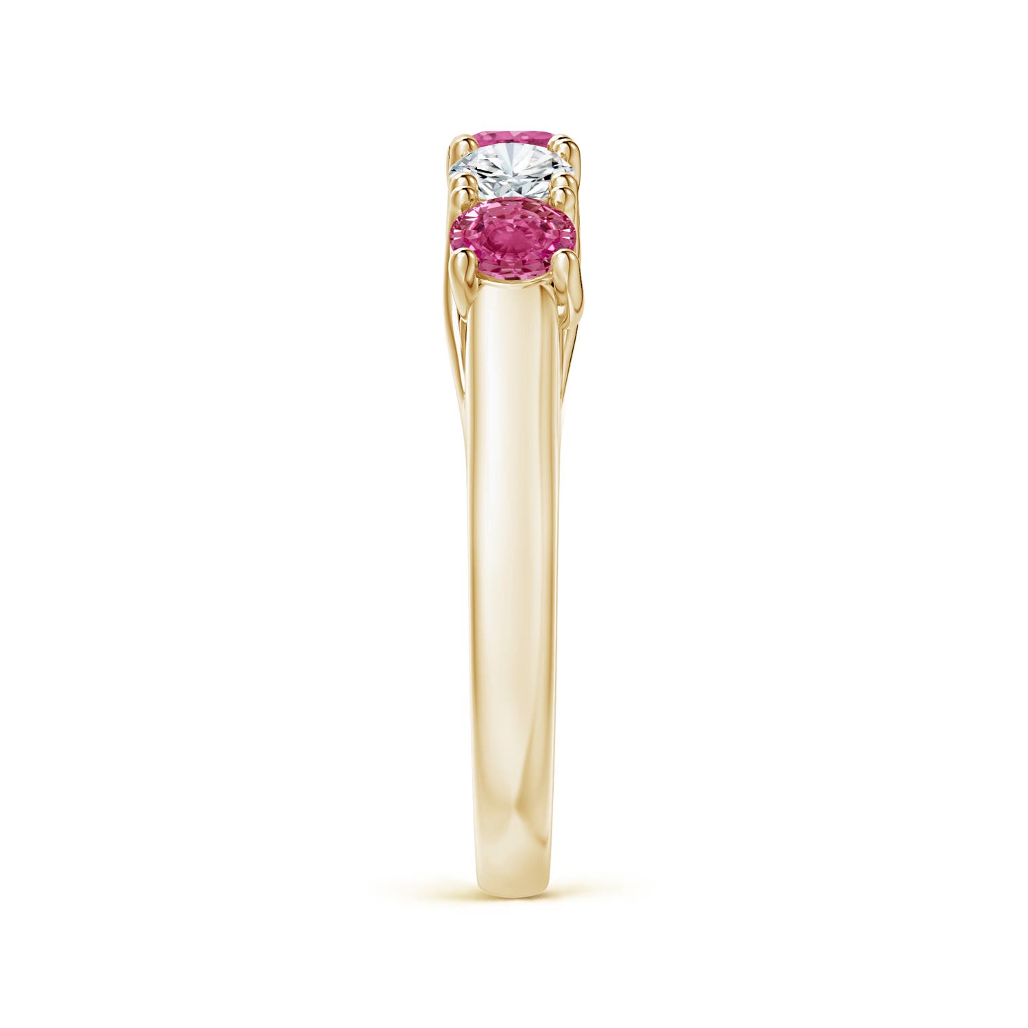 AAAA - Pink Sapphire / 1.21 CT / 14 KT Yellow Gold