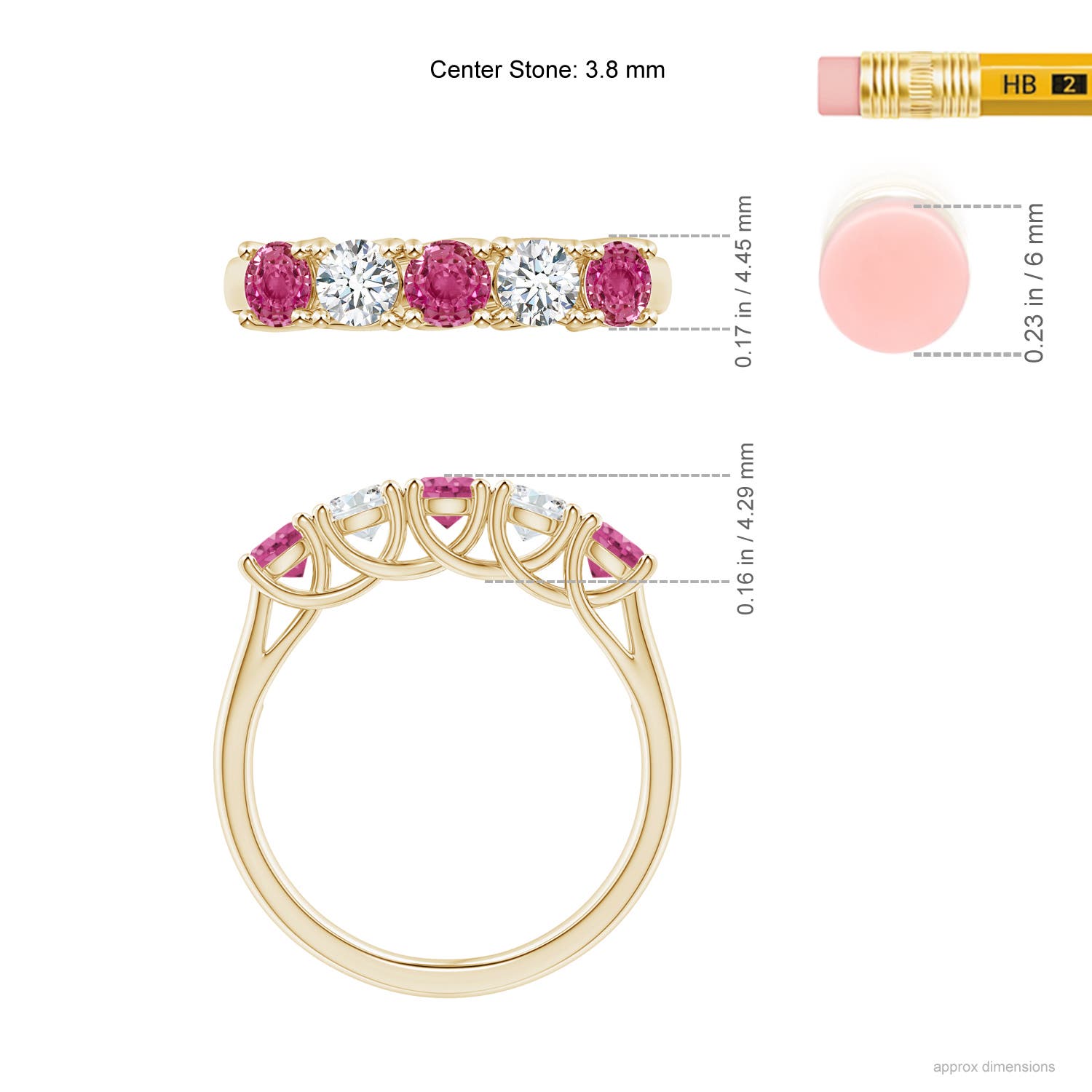 AAAA - Pink Sapphire / 1.21 CT / 14 KT Yellow Gold