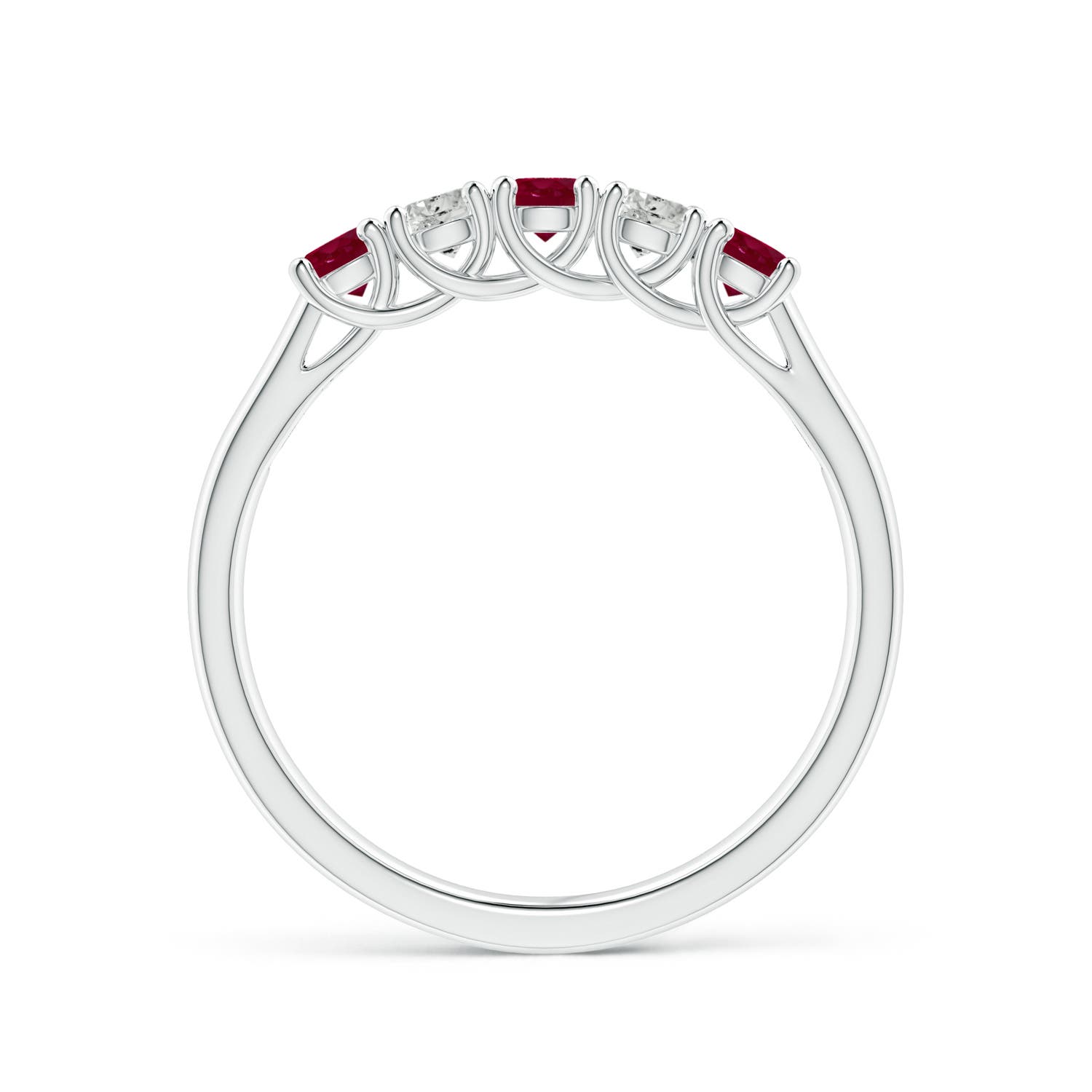 A - Ruby / 0.5 CT / 14 KT White Gold