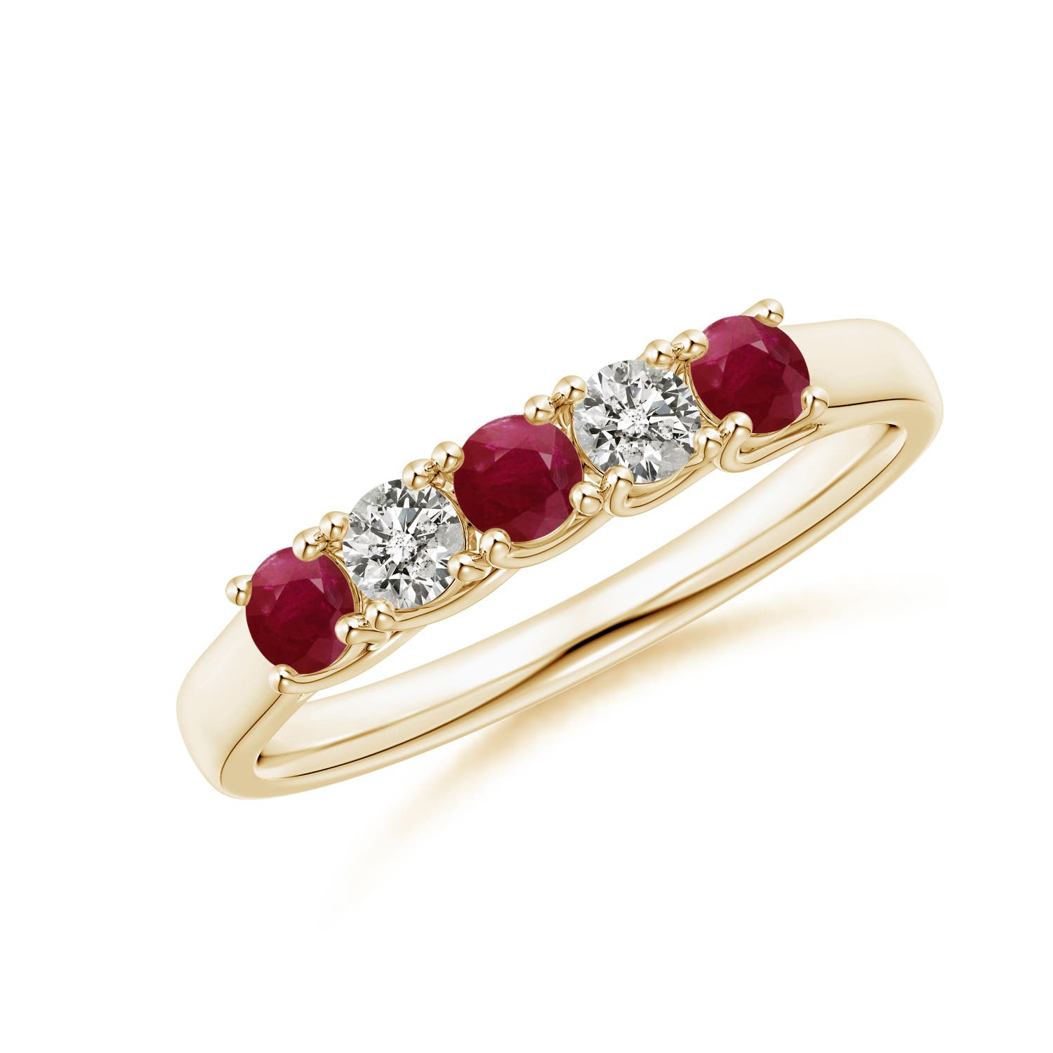 A - Ruby / 0.5 CT / 14 KT Yellow Gold